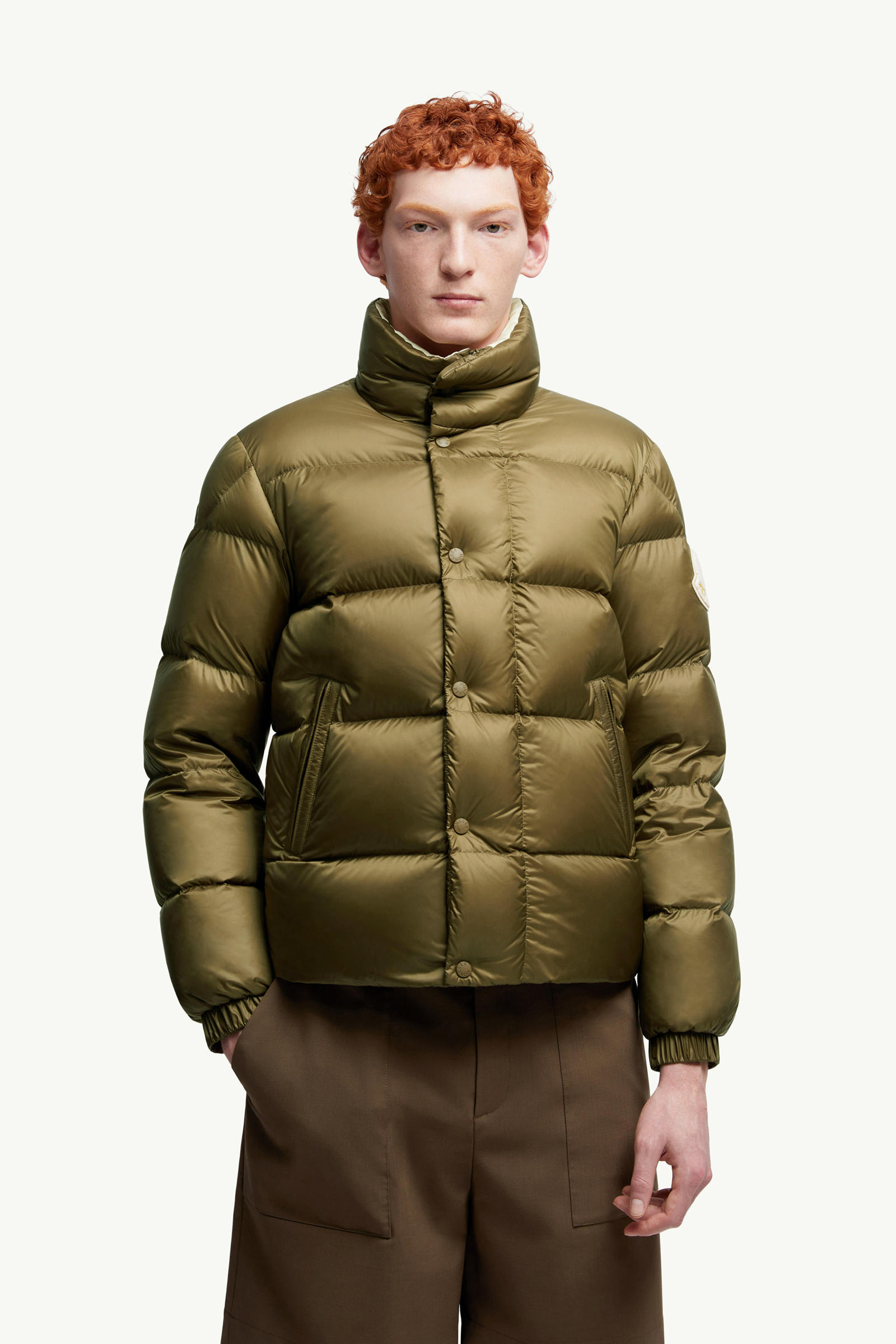 Tripiti Short Down Jacket Men Dark Green Moncler 3