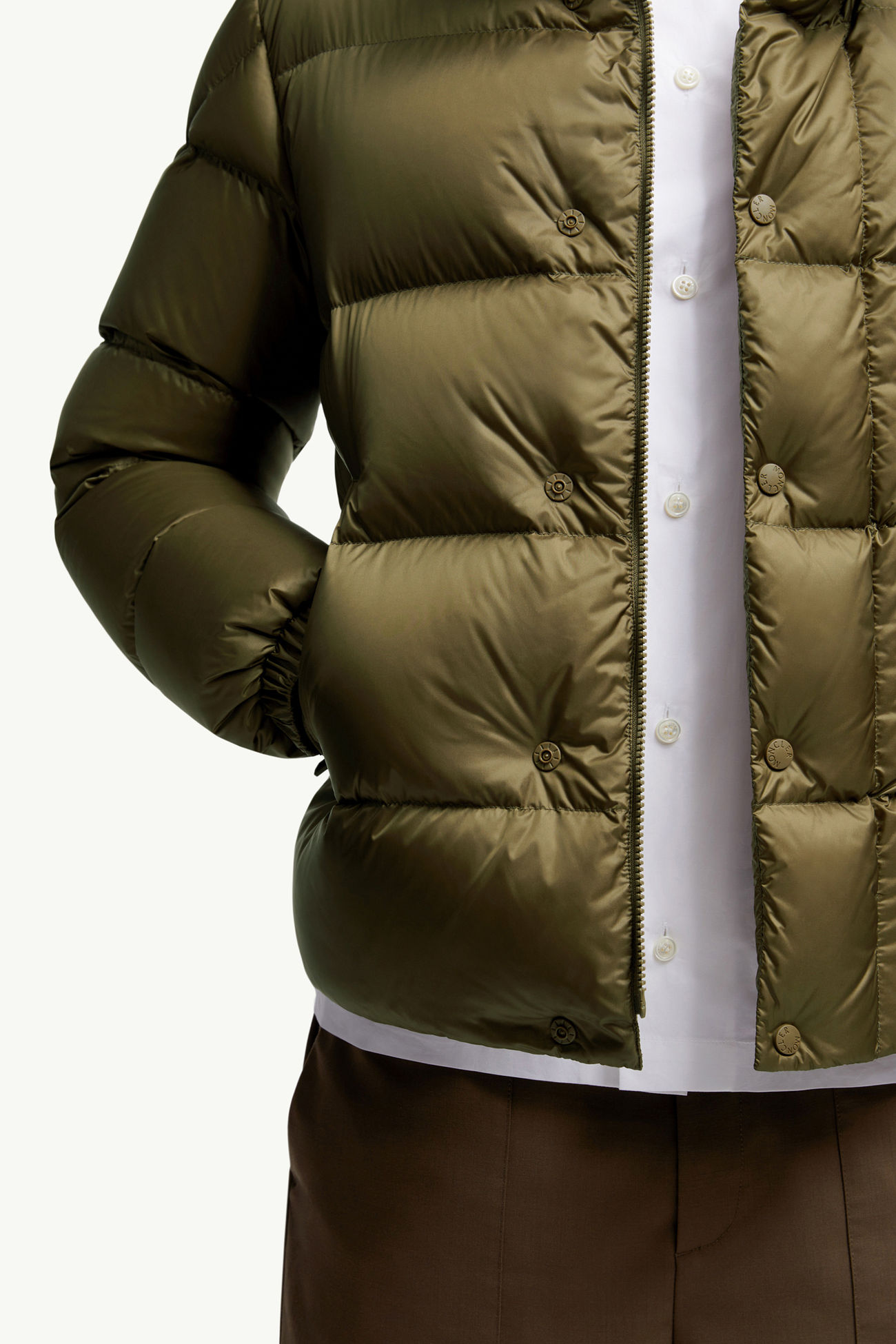 Tripiti kurze Daunenjacke Herren Dunkelgrün Moncler 6