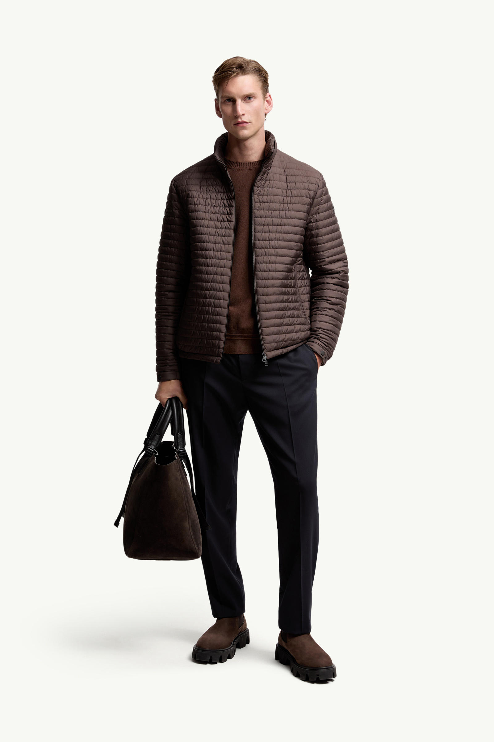 Myrrhe Short Down Jacket Men Brown Moncler 0