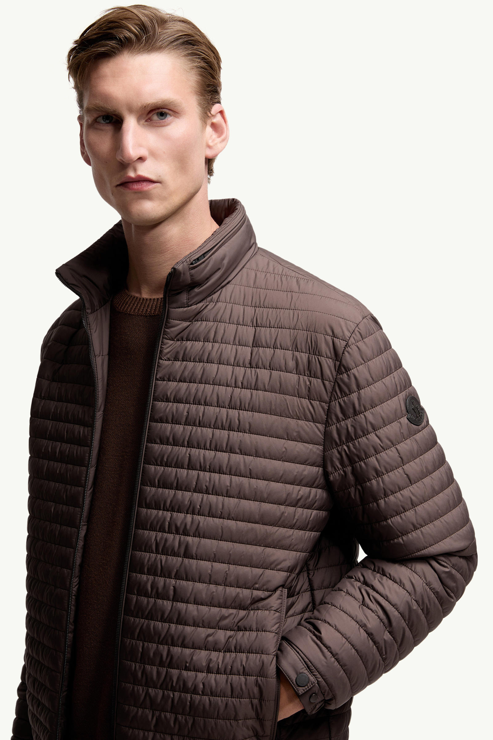 Myrrhe Short Down Jacket Men Brown Moncler 5