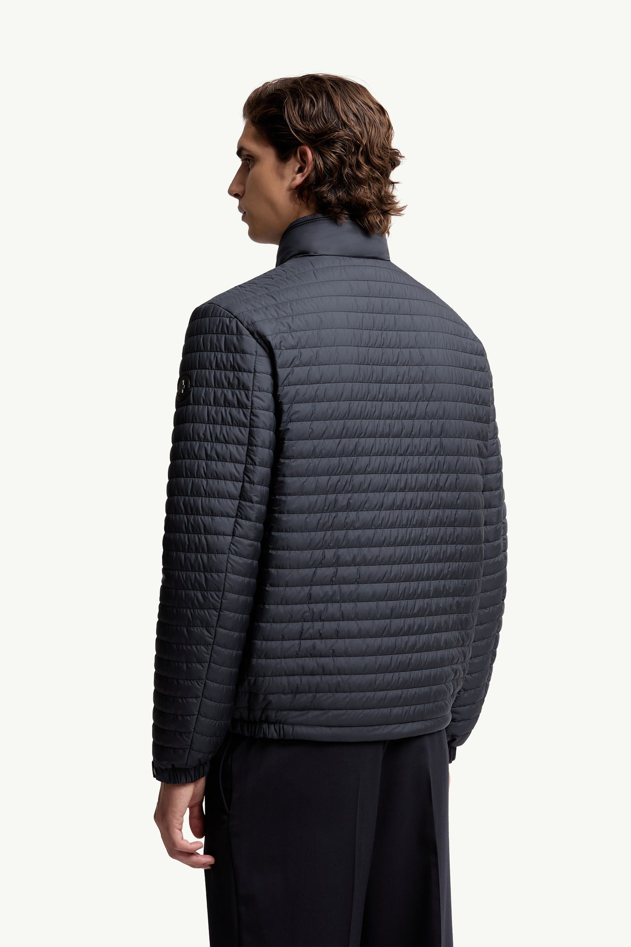 Myrrhe kurze Daunenjacke Herren Blau Moncler 4