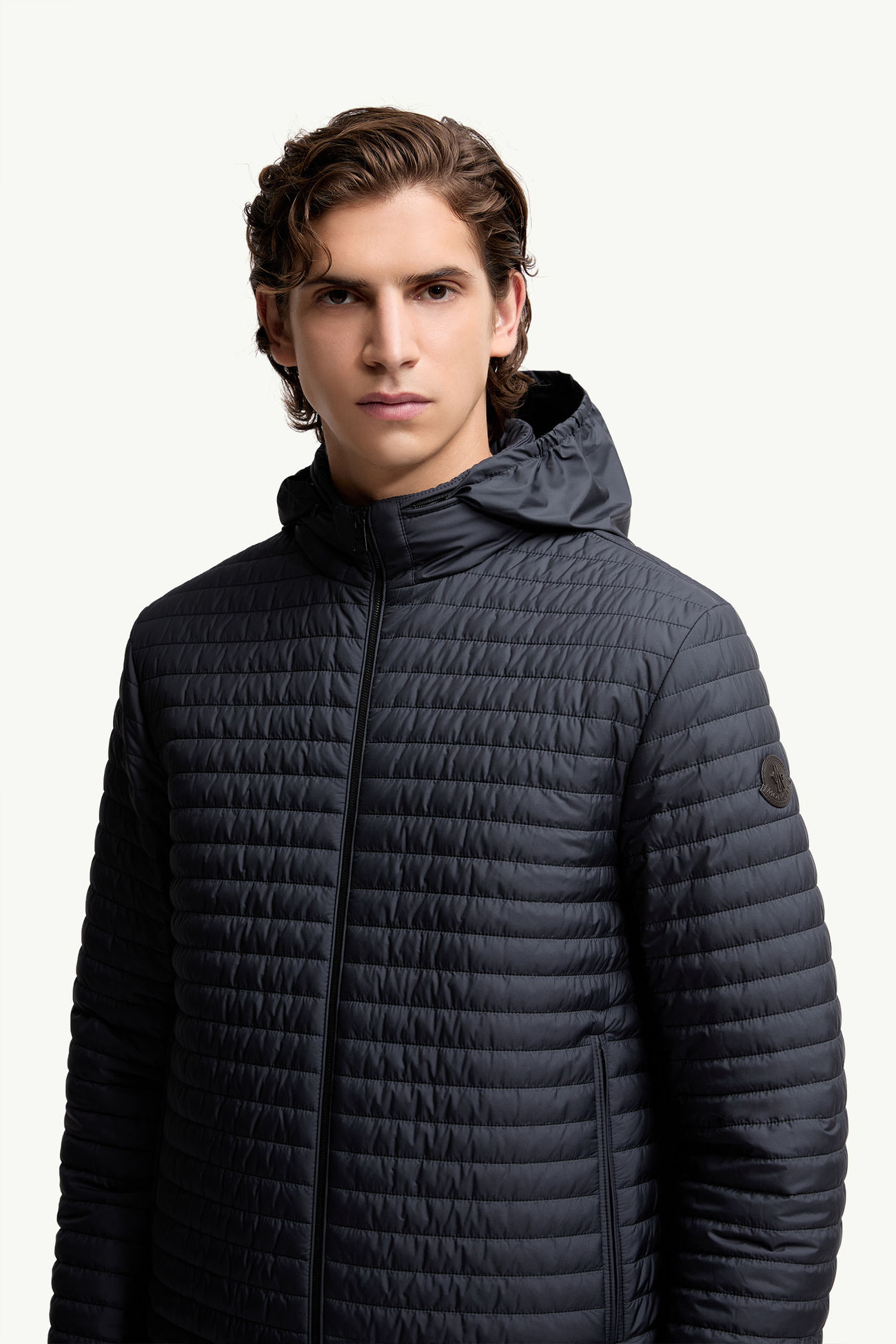 Myrrhe kurze Daunenjacke Herren Blau Moncler 5