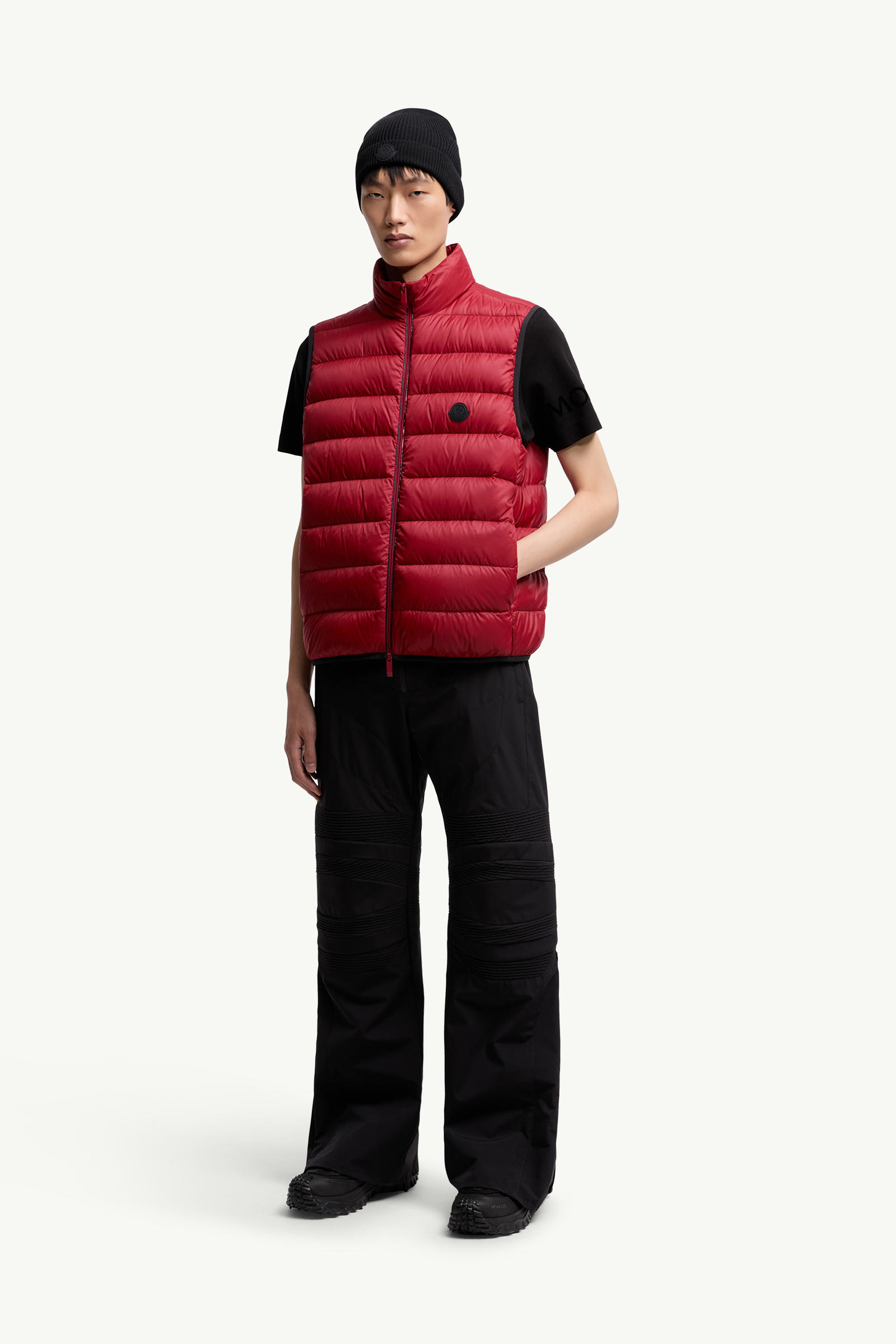 Besne Down Vest Men Dark Red Moncler 0