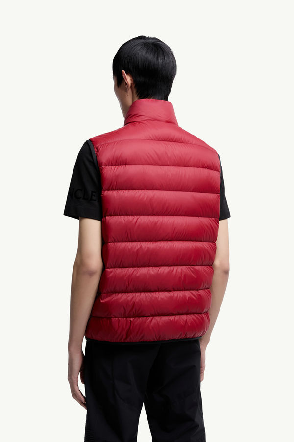 Besne Down Gilet Men Dark Red Moncler 4