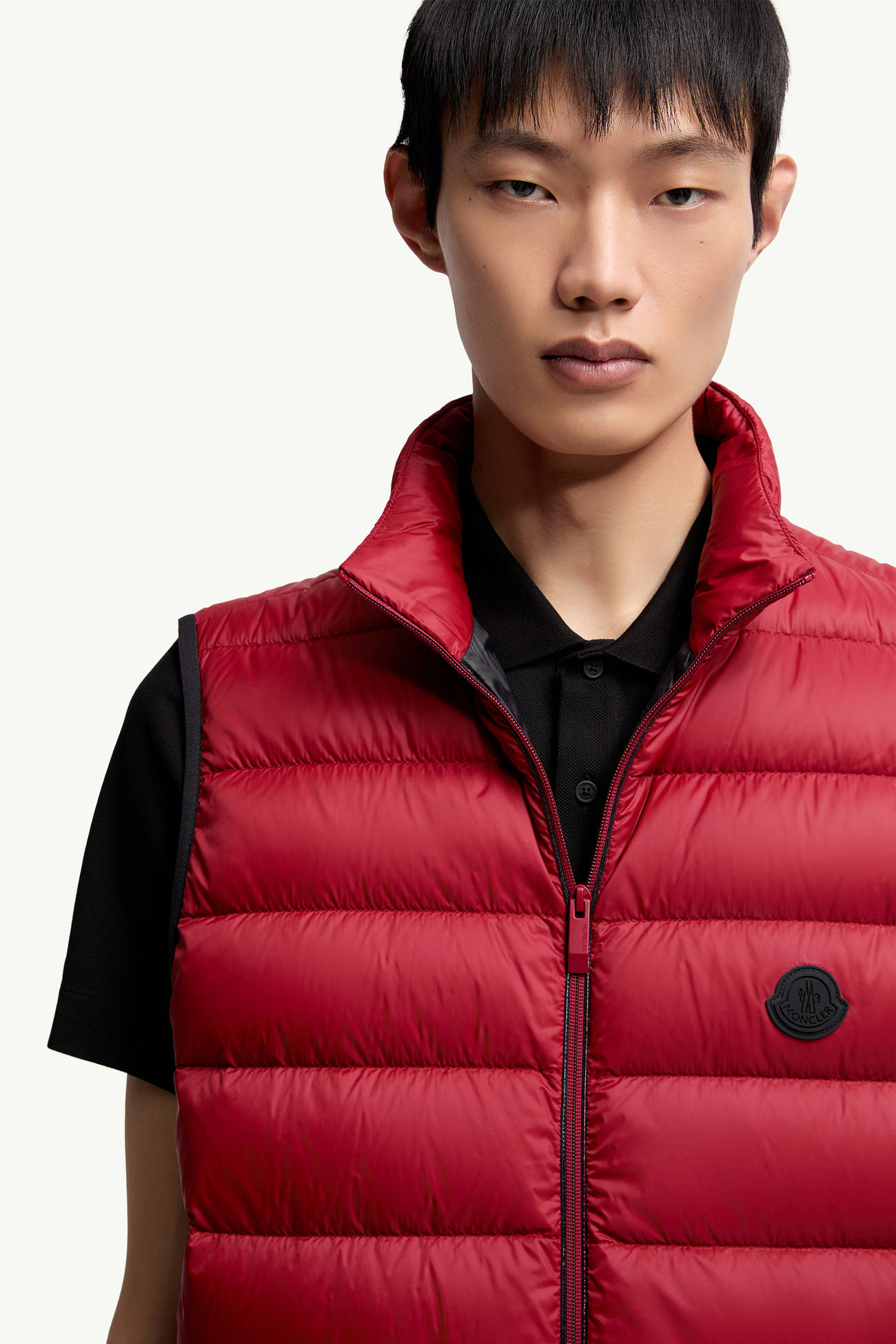Gilet imbottito in piuma Besne Uomo Rosso Scuro Moncler 5