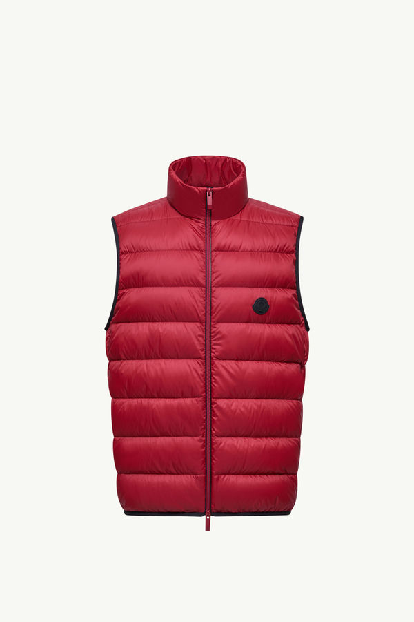 Besne Down Gilet Men Dark Red Moncler 2