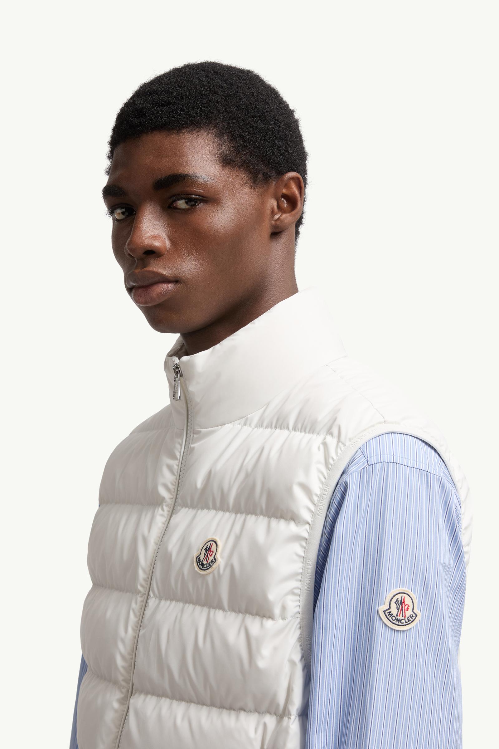 White Contrin Down Gilet - Vests for Men | Moncler SI