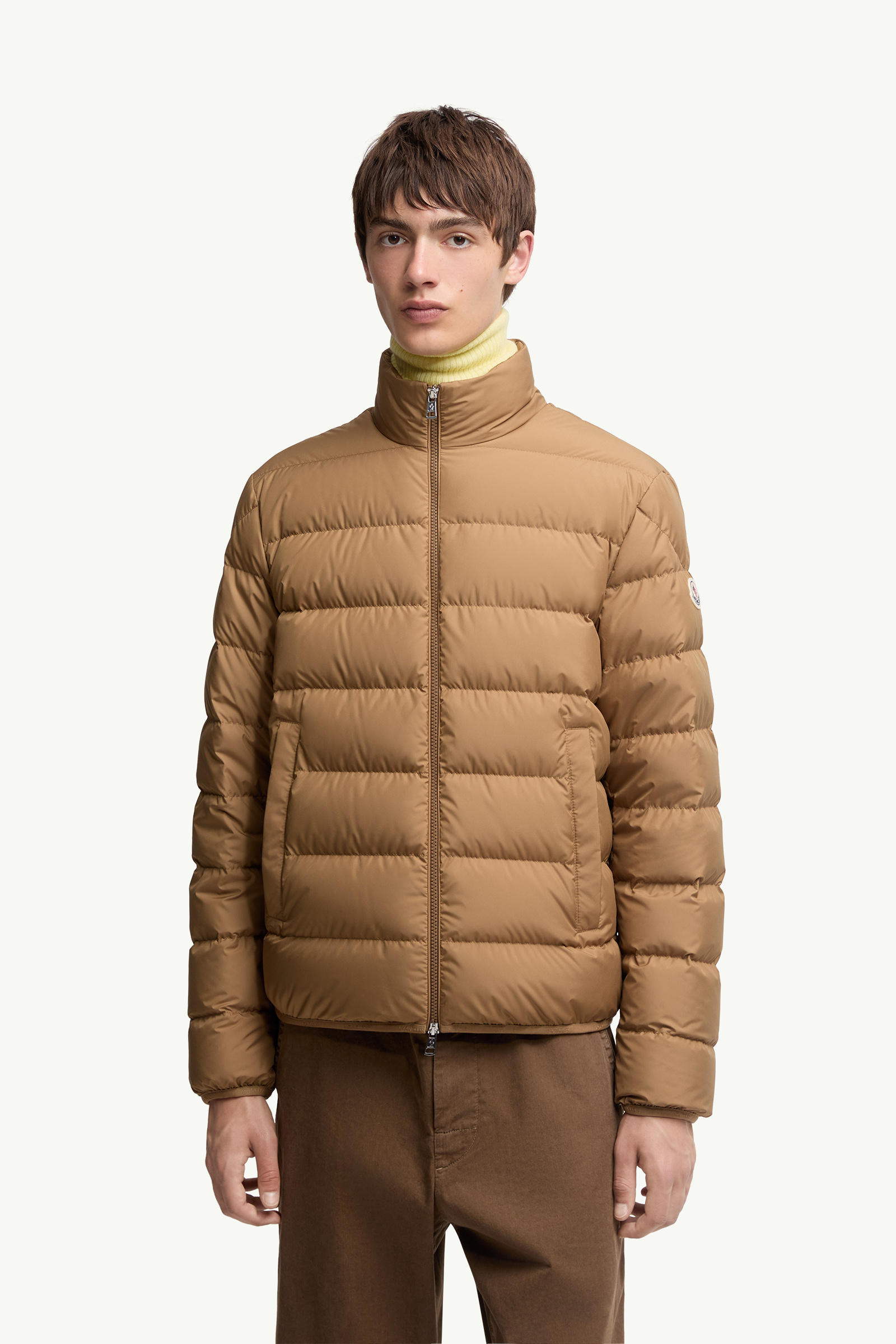 Baudinet Short Down Jacket Men Beige Moncler 3