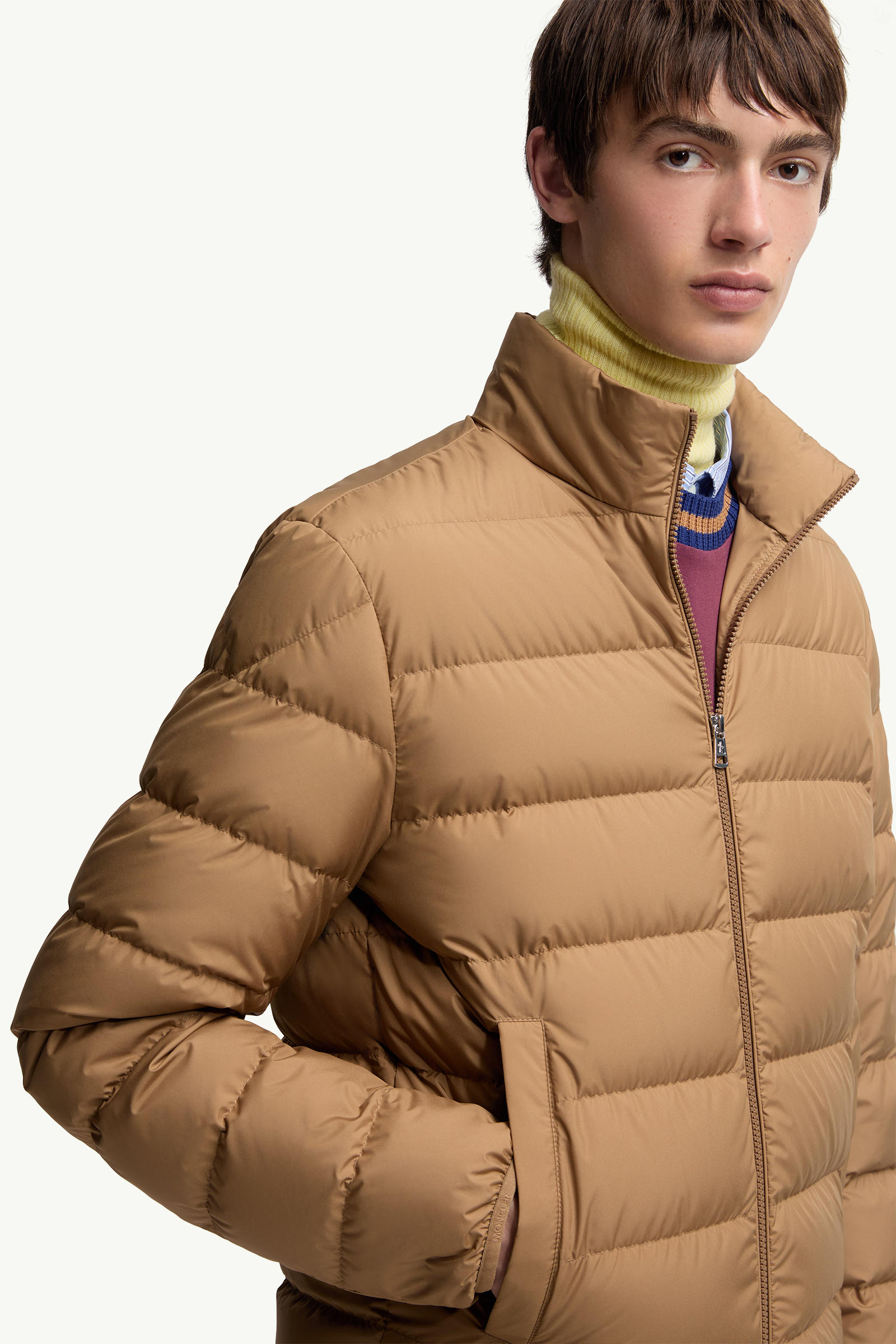 Baudinet Short Down Jacket Men Beige Moncler 5