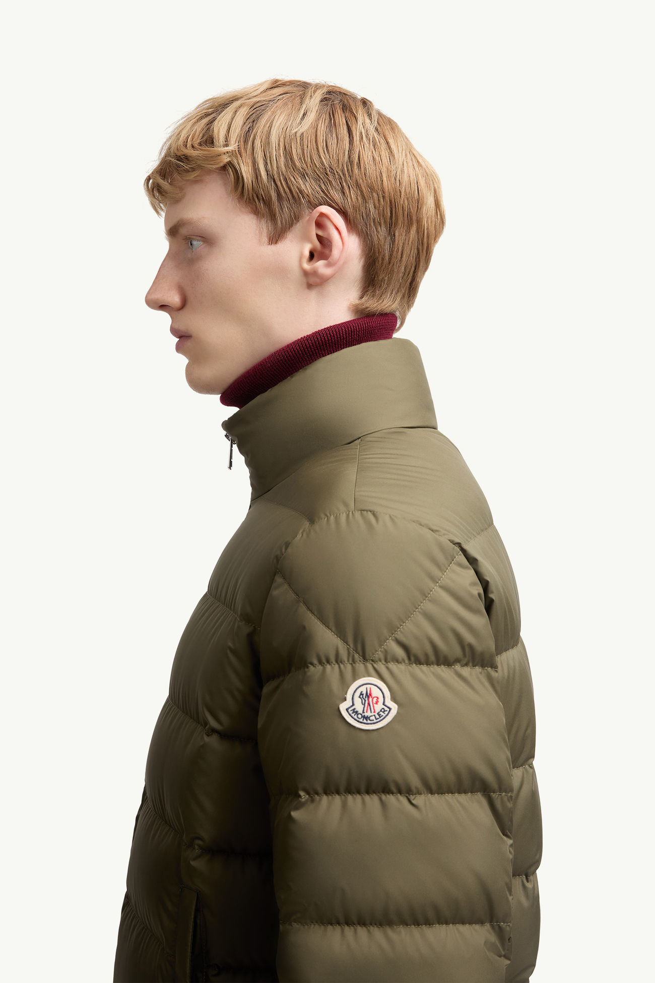 Baudinet kurze Daunenjacke Herren Olivgrün Moncler 1