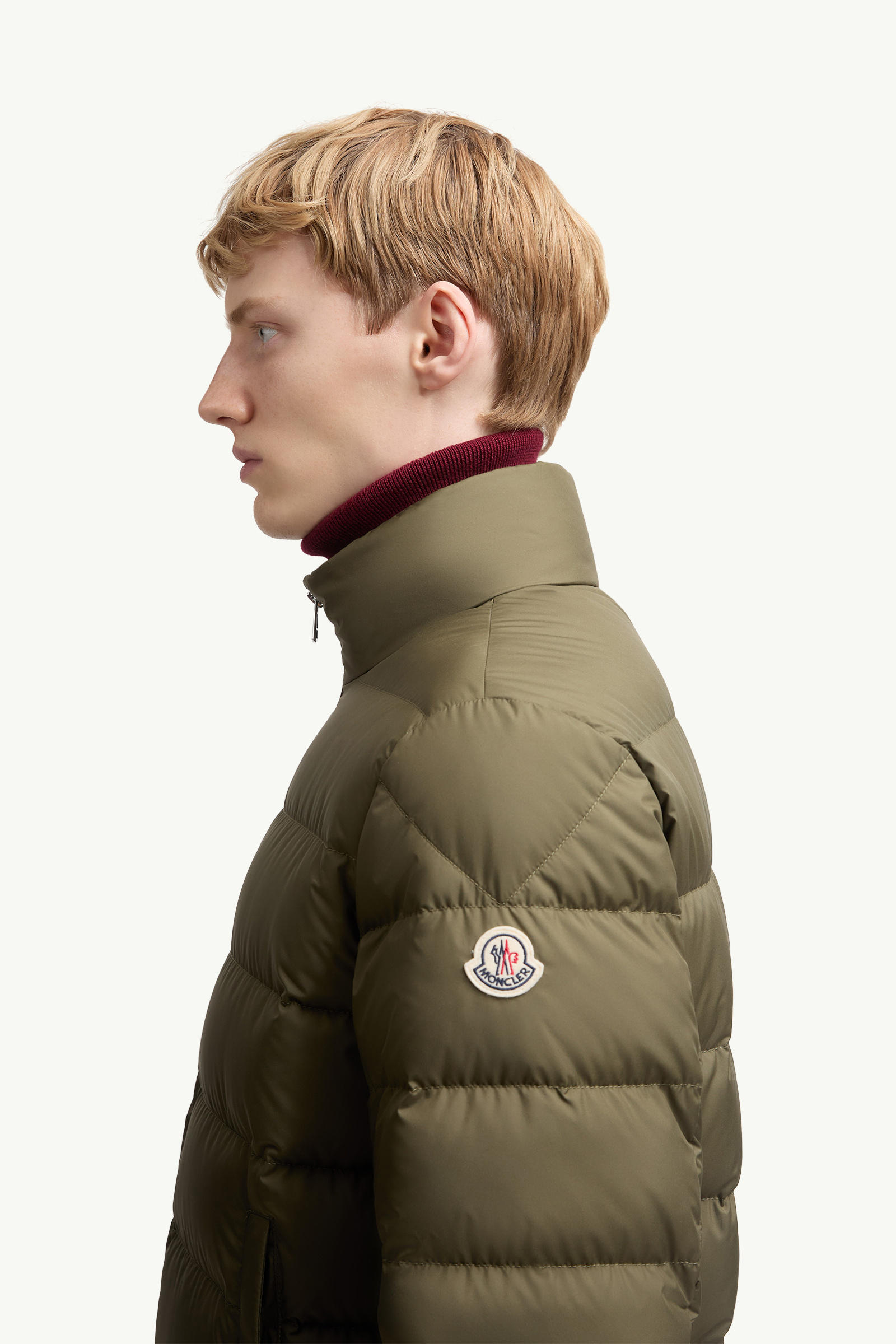 Baudinet Short Down Jacket Men Olive Green Moncler 1