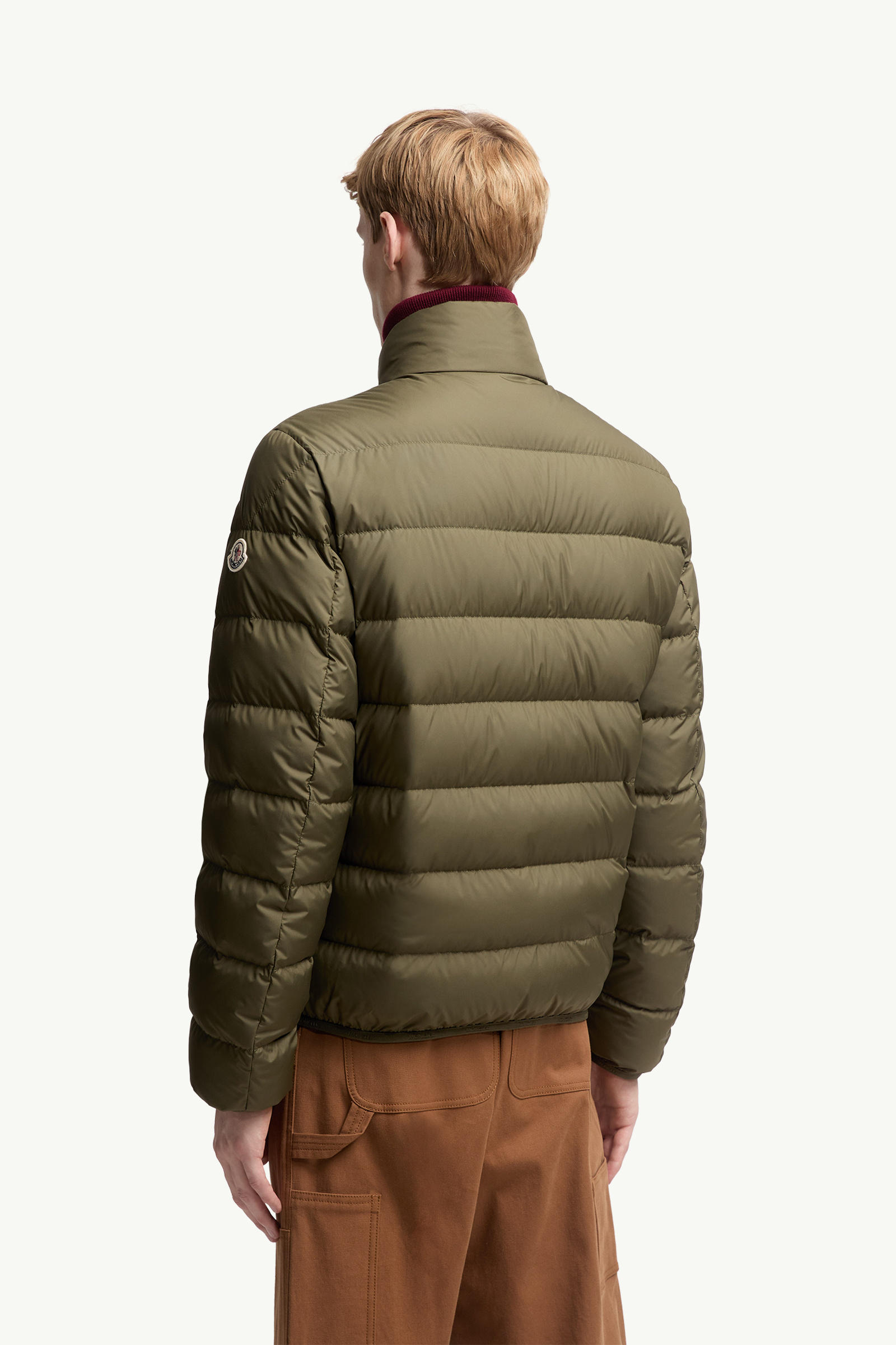 Baudinet Short Down Jacket Men Olive Green Moncler 4