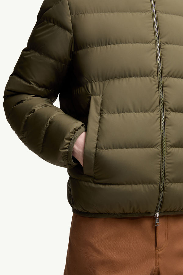 Baudinet Short Down Jacket Men Olive Green Moncler 5