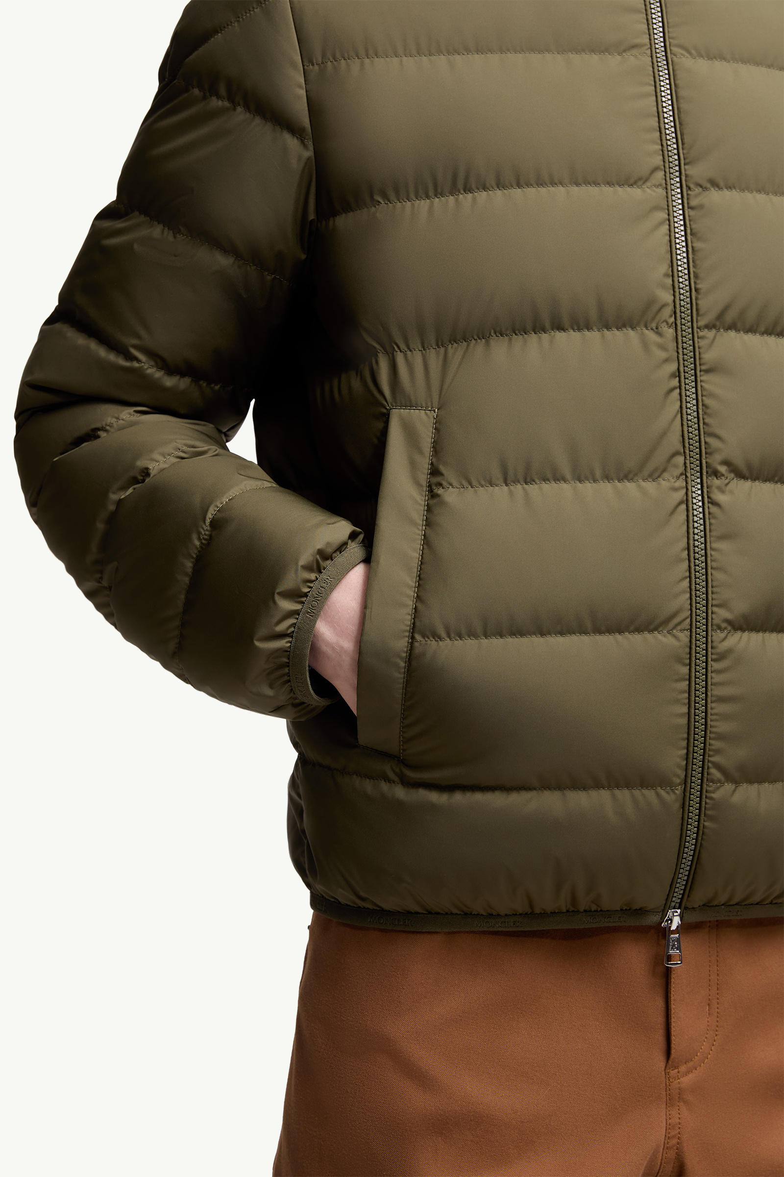 Baudinet Short Down Jacket Men Olive Green Moncler 5