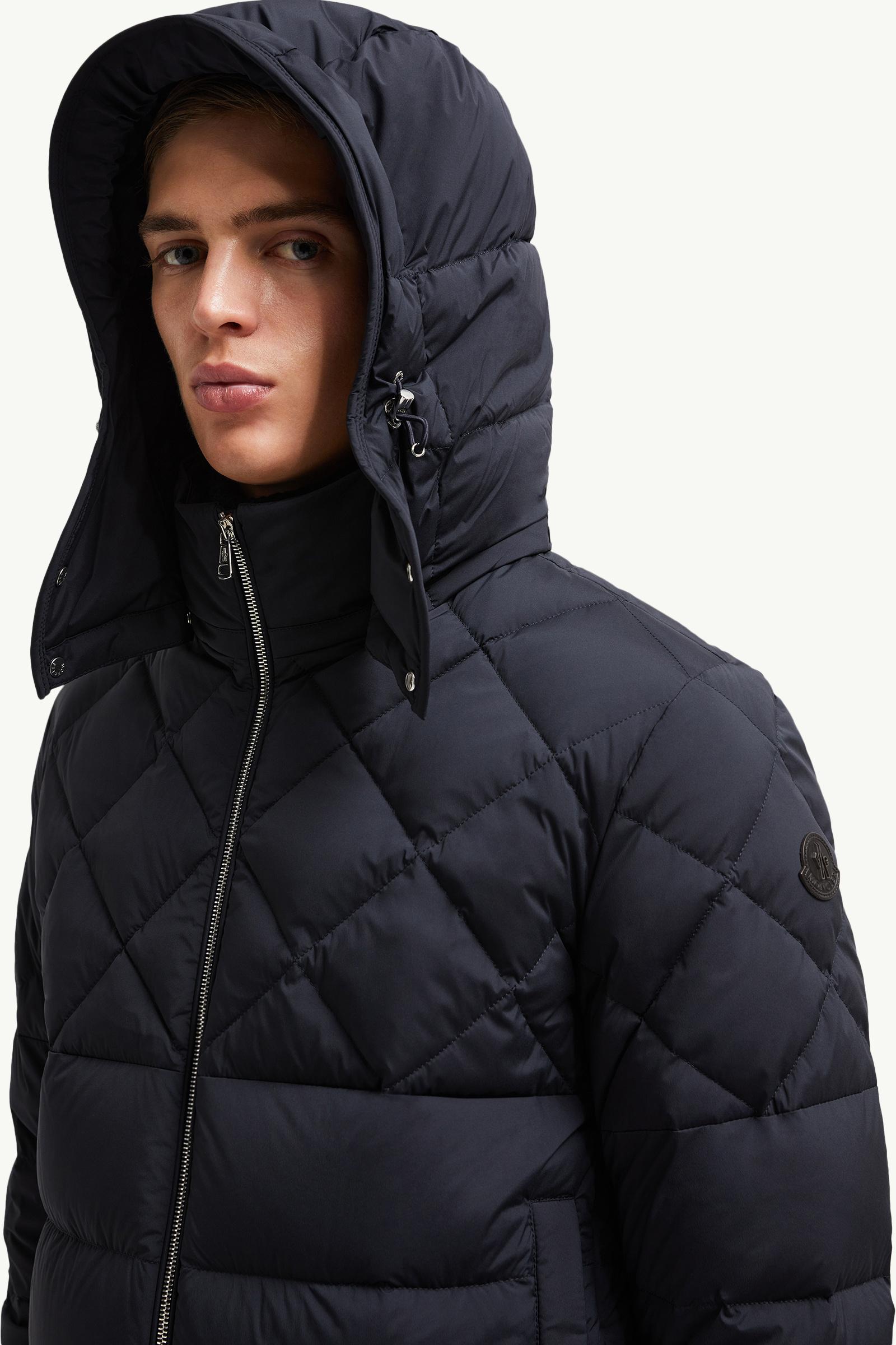 Cecaud Hooded Short Down Jacket Men Navy Blue Moncler 1