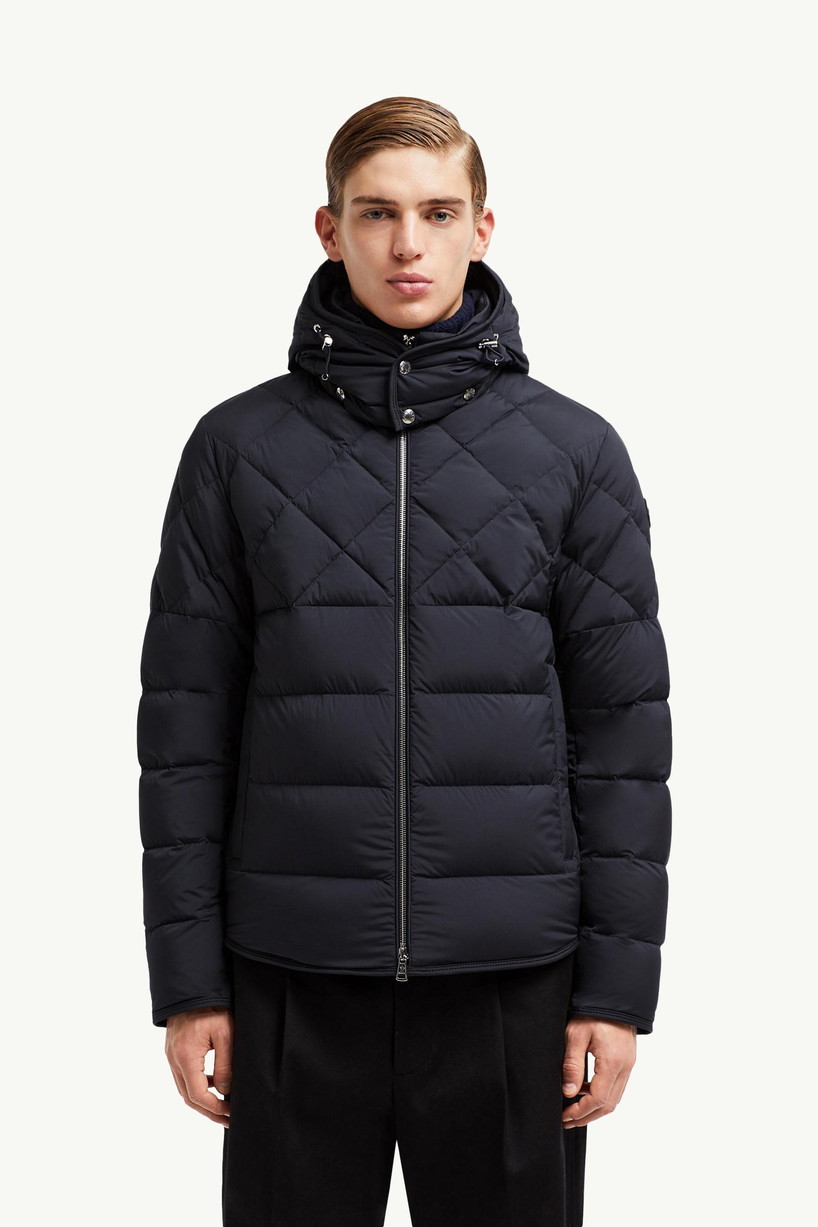 Navy Blue Cecaud Hooded Short Down Jacket - Short Down Jackets for