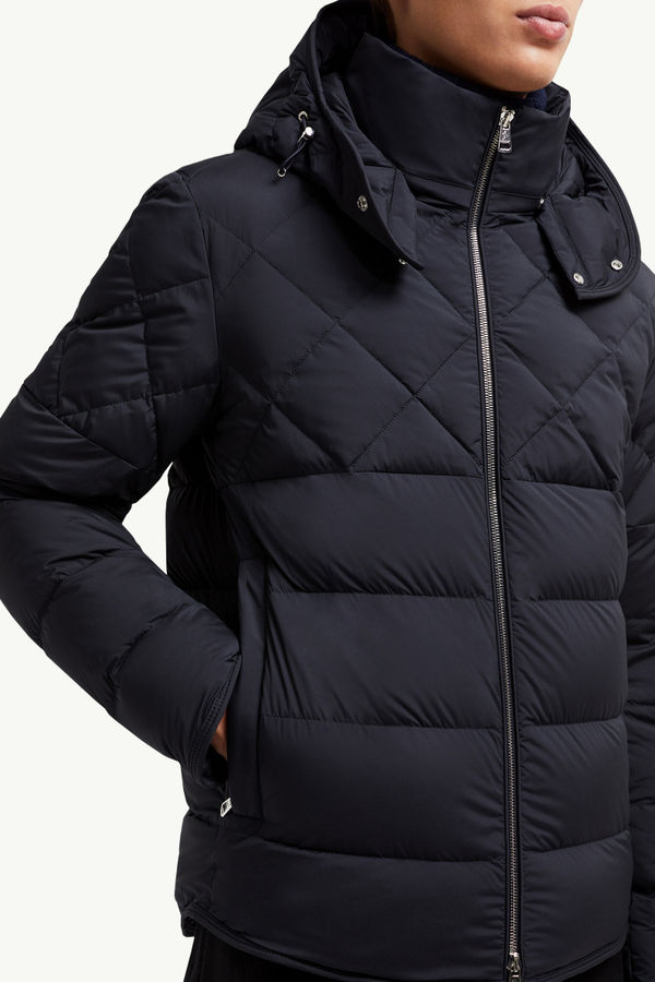 Cecaud Hooded Short Down Jacket Men Navy Blue Moncler 5