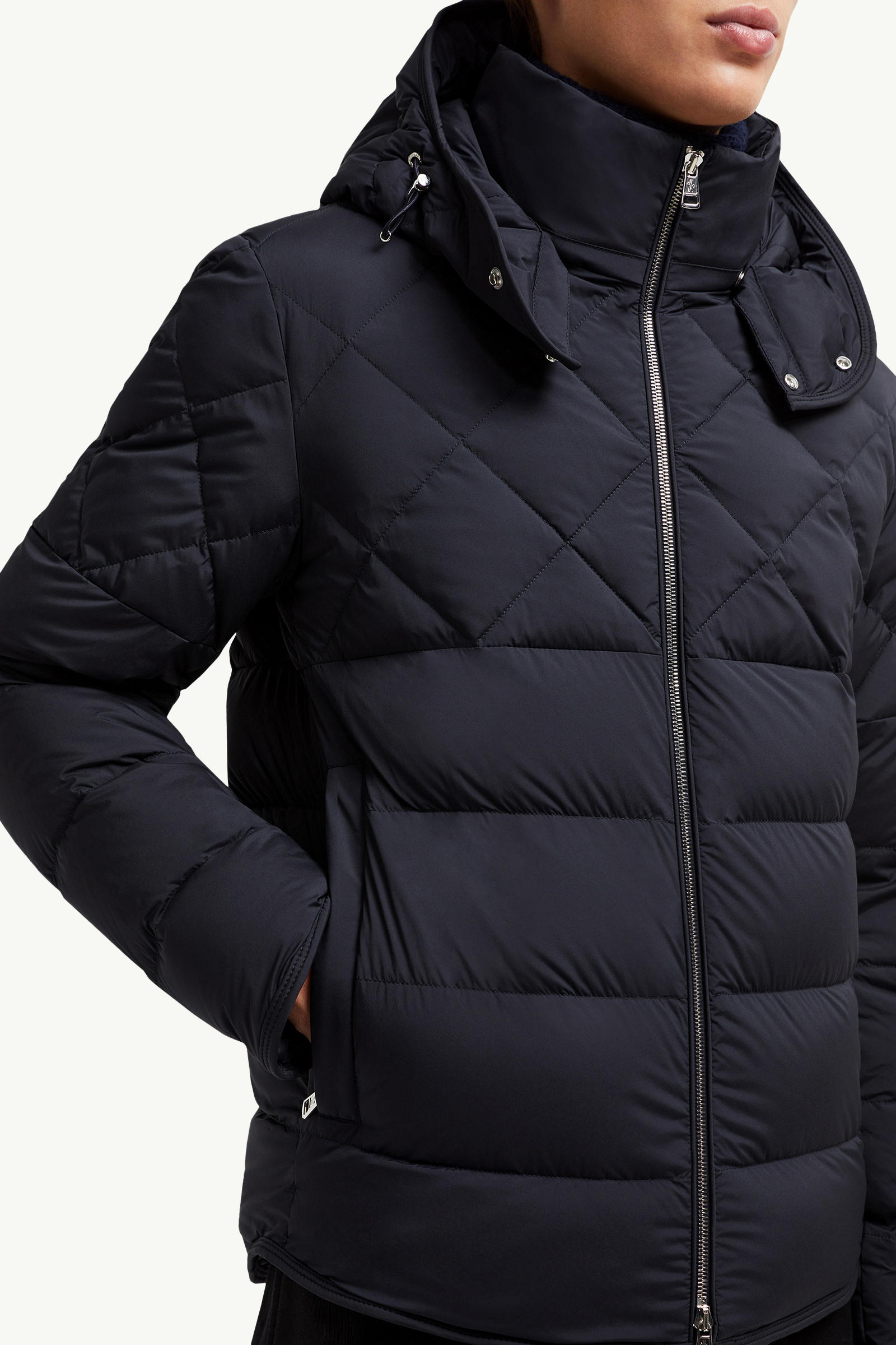 Cecaud Hooded Short Down Jacket Men Navy Blue Moncler 5
