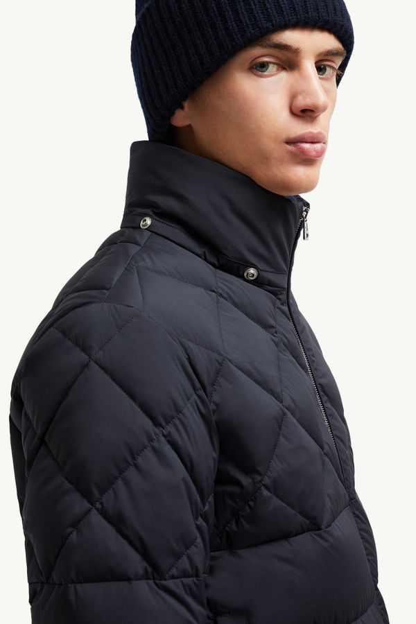 Cecaud Hooded Short Down Jacket Men Navy Blue Moncler 7
