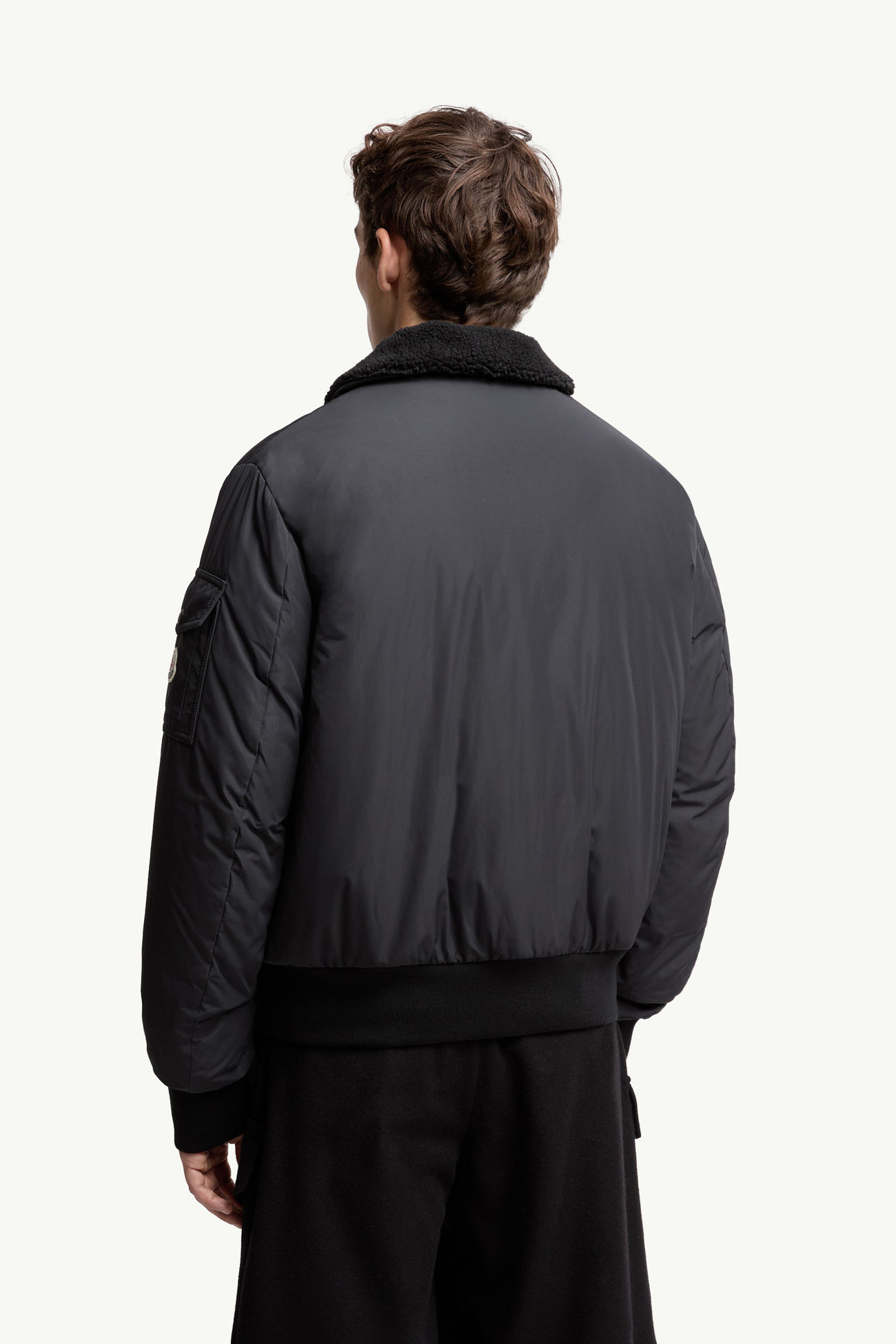 Chaqueta de aviador reversible de tejido efecto peluche Maulevrier Hombre Negro Moncler 4
