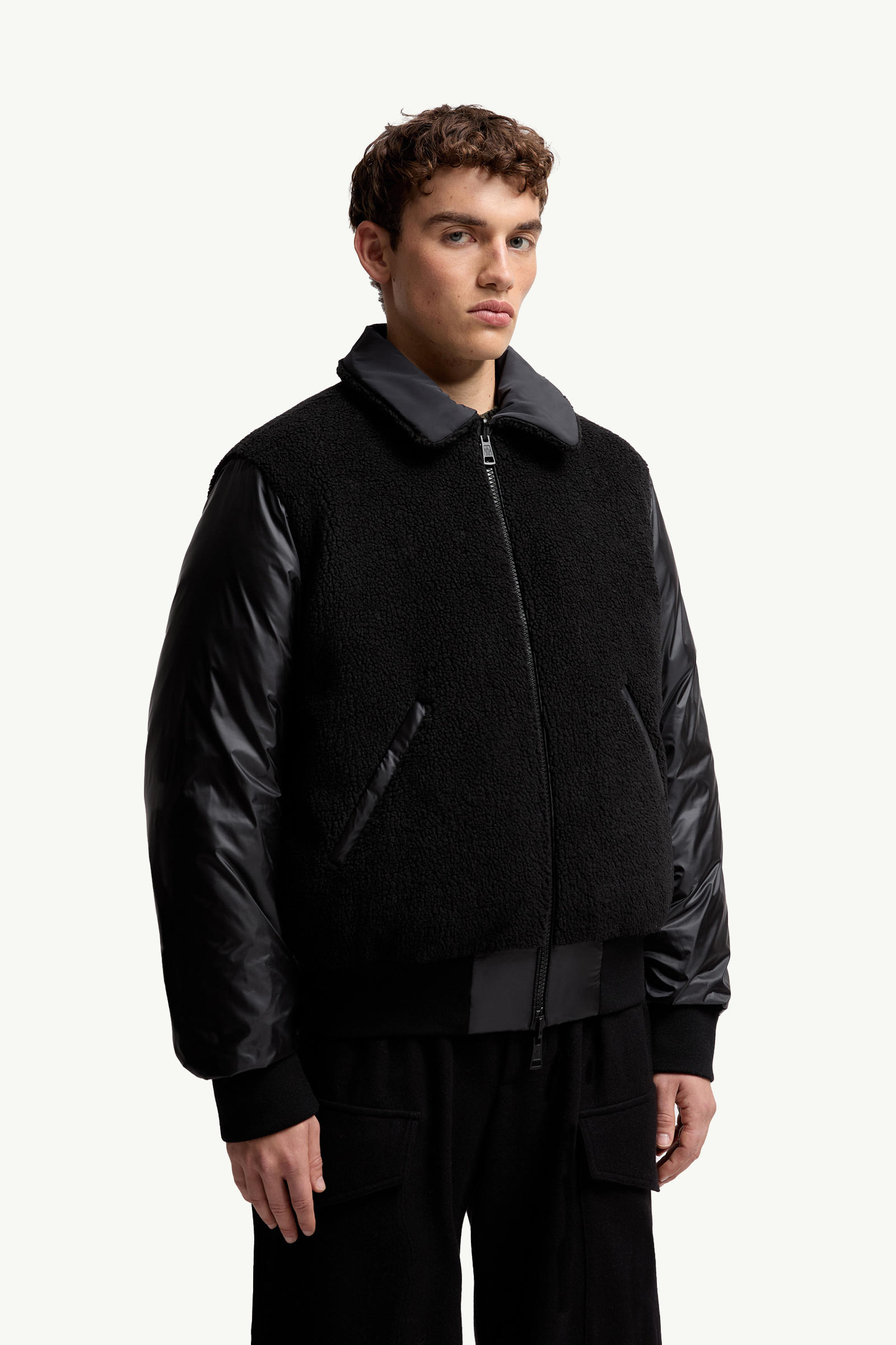 Maulevrier Reversible Teddy Aviator Jacket Men Black Moncler 5