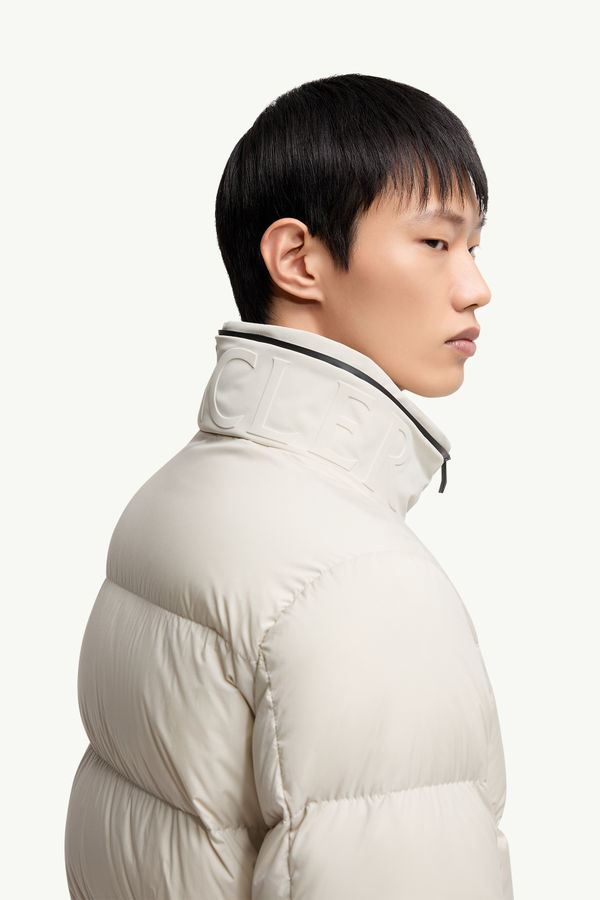 Piumino corto con cappuccio Forez Uomo Grigio Pietra Moncler 1