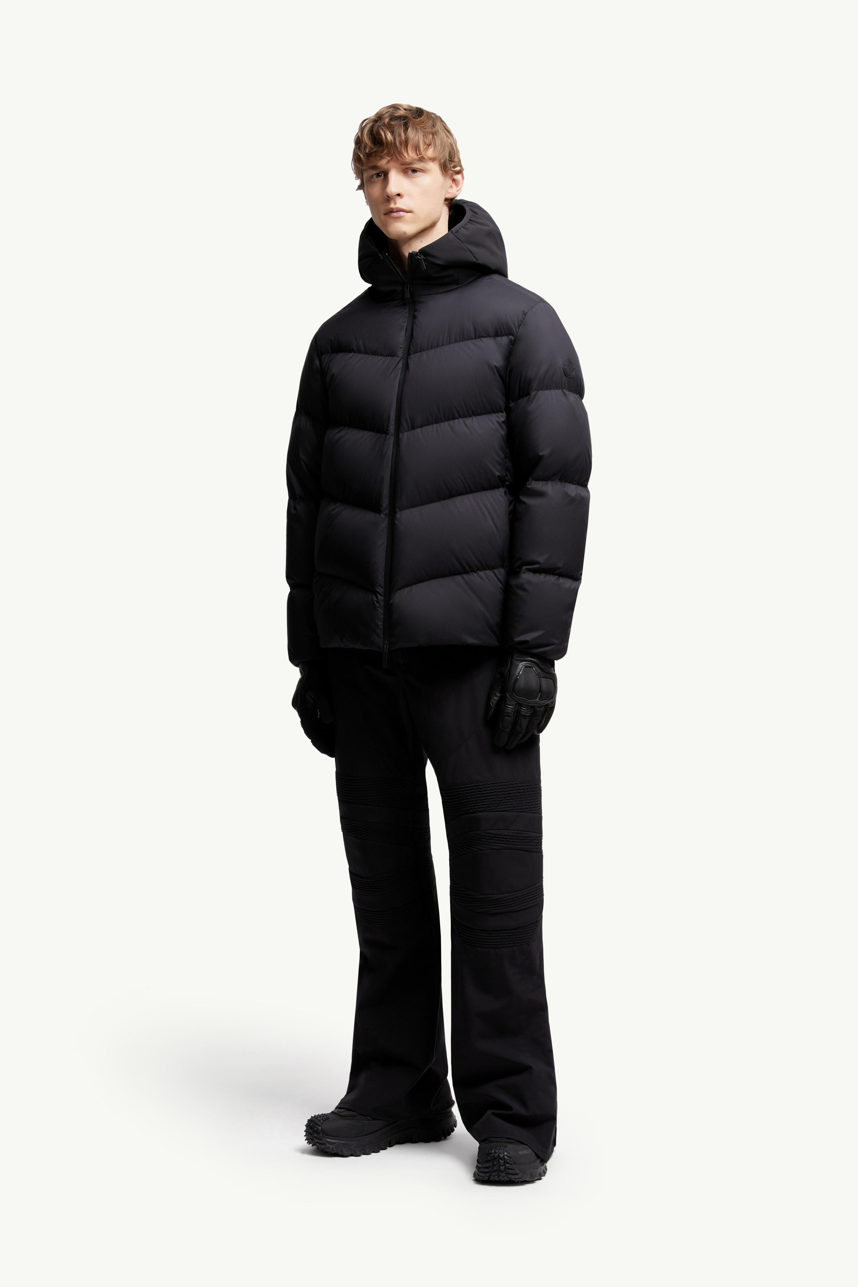 Forez Hooded Short Down Jacket Men Black Moncler 0