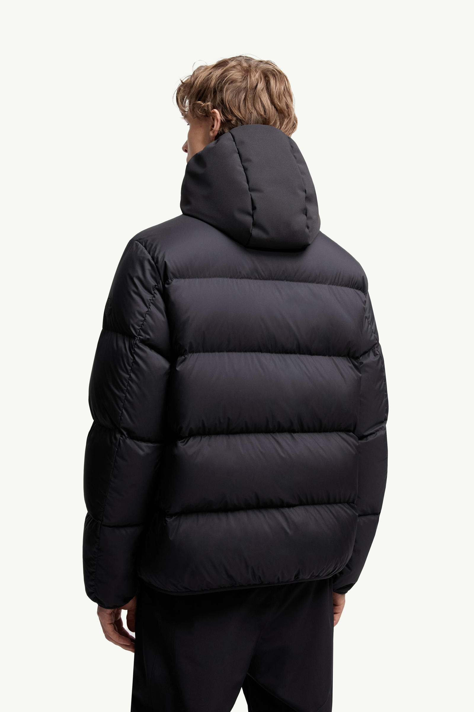 Forez Hooded Short Down Jacket Men Black Moncler 4