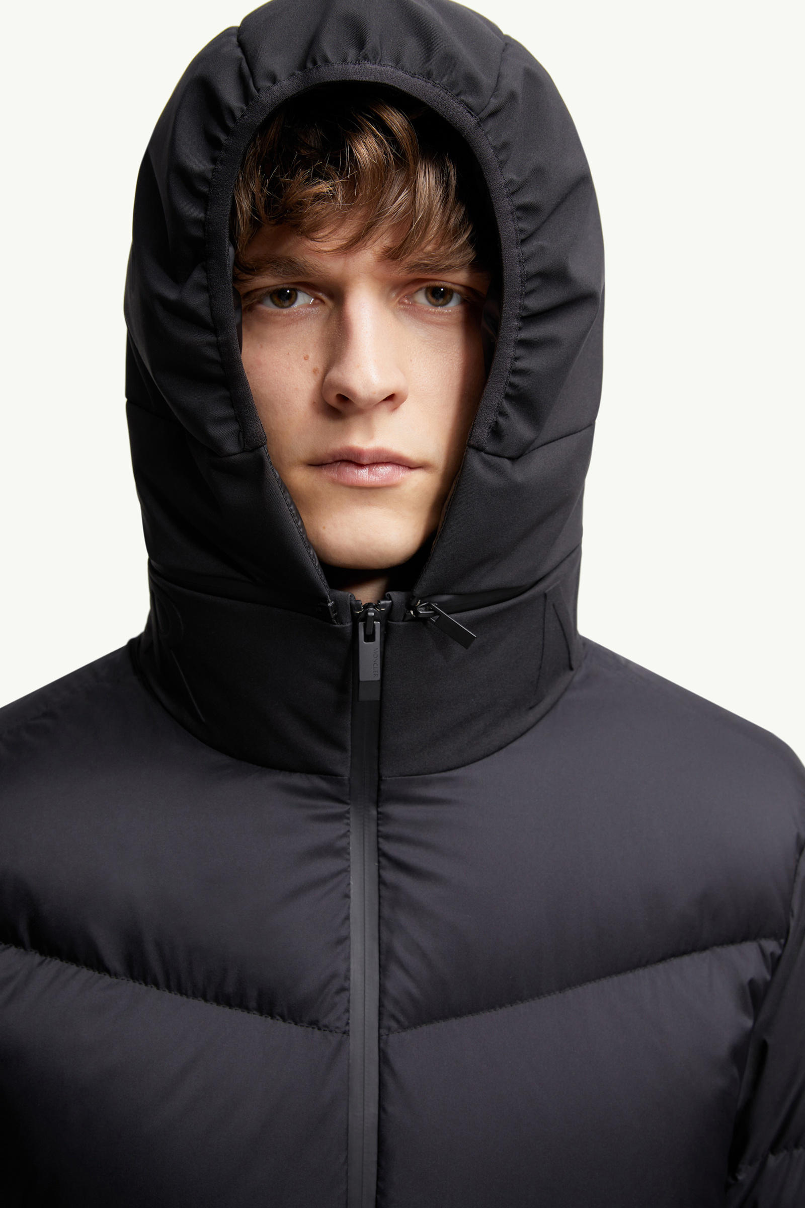 Forez Hooded Short Down Jacket Men Black Moncler 6