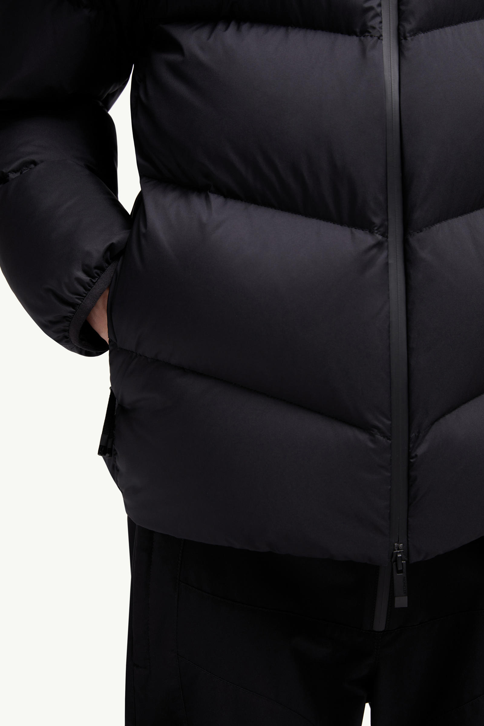 Forez Hooded Short Down Jacket Men Black Moncler 7