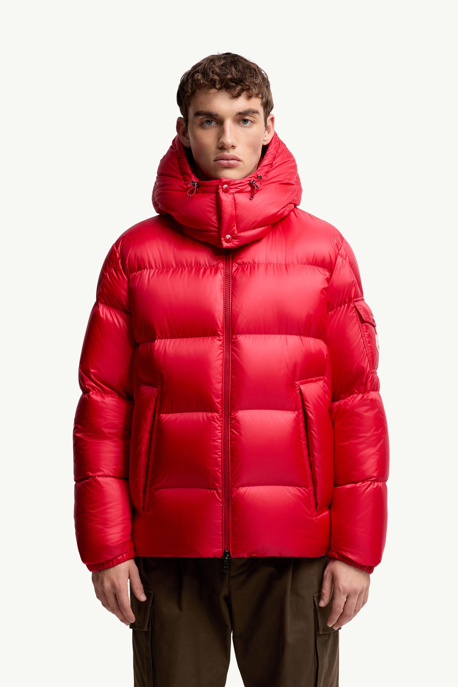 ジャケット MONCLER K20931A00091.597YF Jackets Red Couyere Hooded Short Down Jacket - Short Down Jackets
