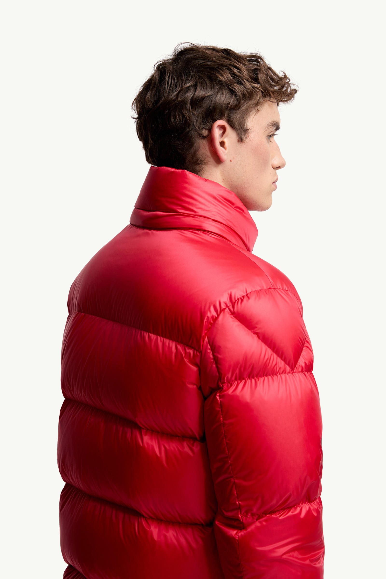 Couyere Hooded Short Down Jacket Men Red Moncler 5