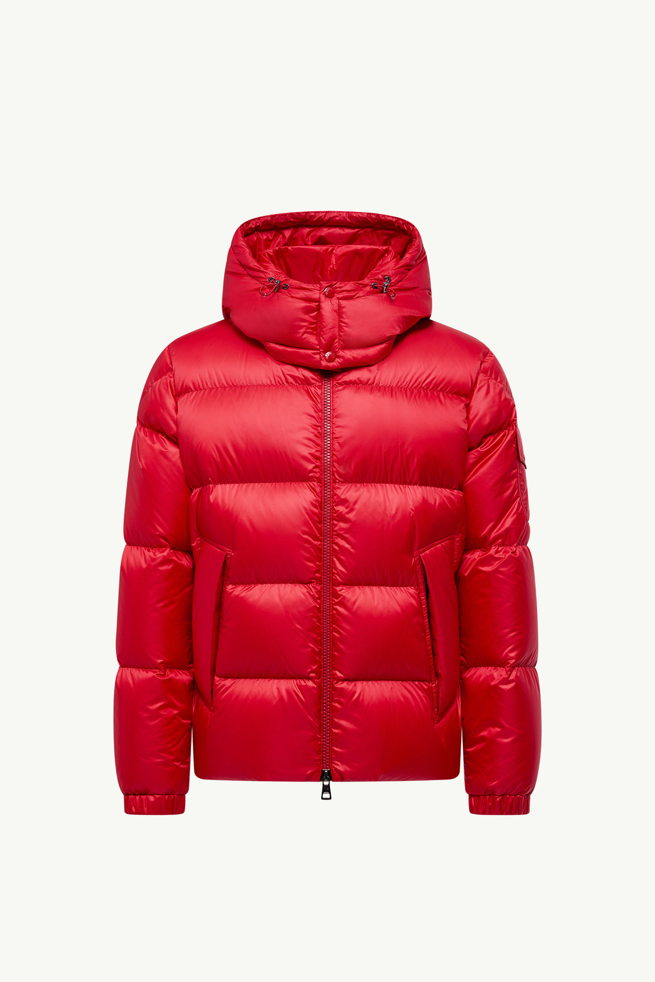 Couyere Hooded Short Down Jacket Men Red Moncler 2