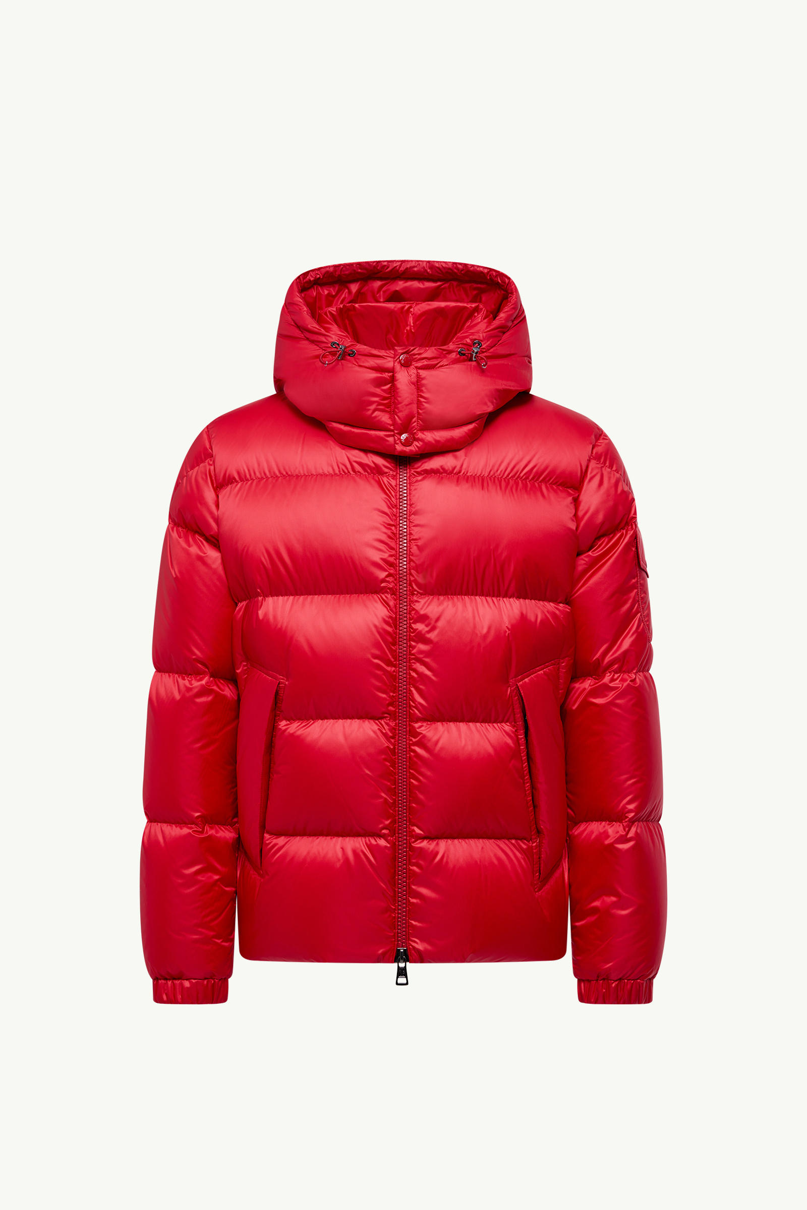 Couyere Hooded Short Down Jacket Men Red Moncler 2