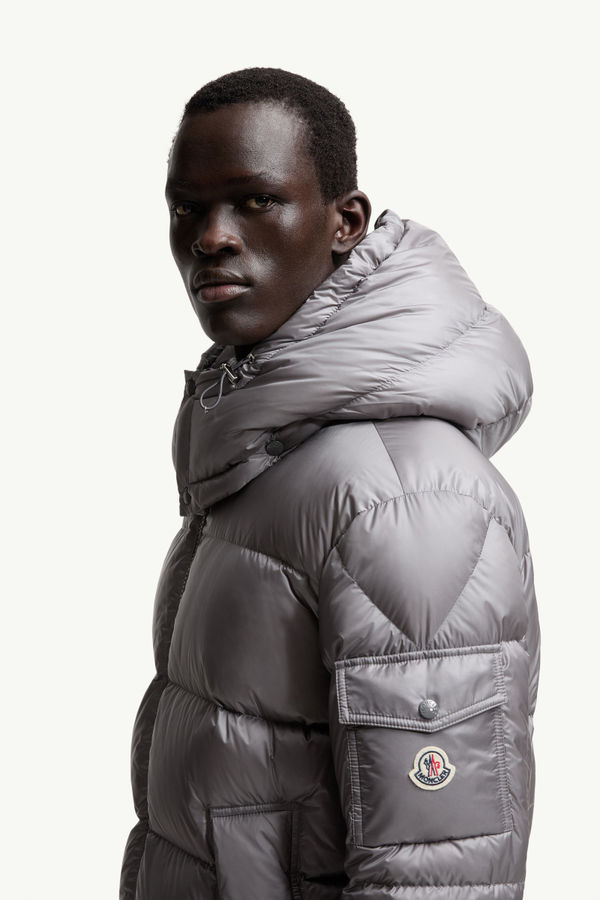 Couyere Hooded Short Down Jacket Men Gray Moncler 1