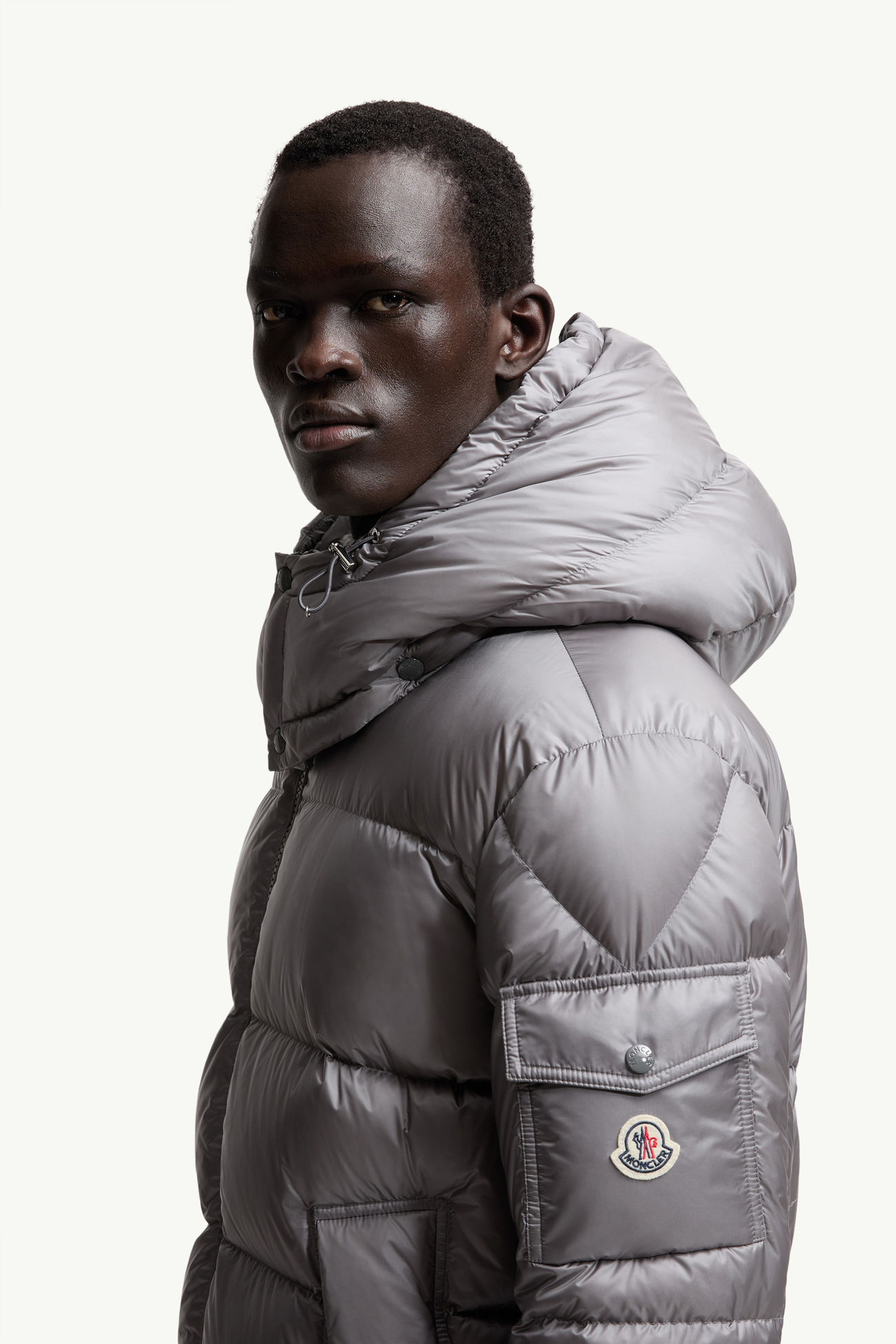 Couyere連帽短身羽絨外套 男士 灰色 Moncler 1