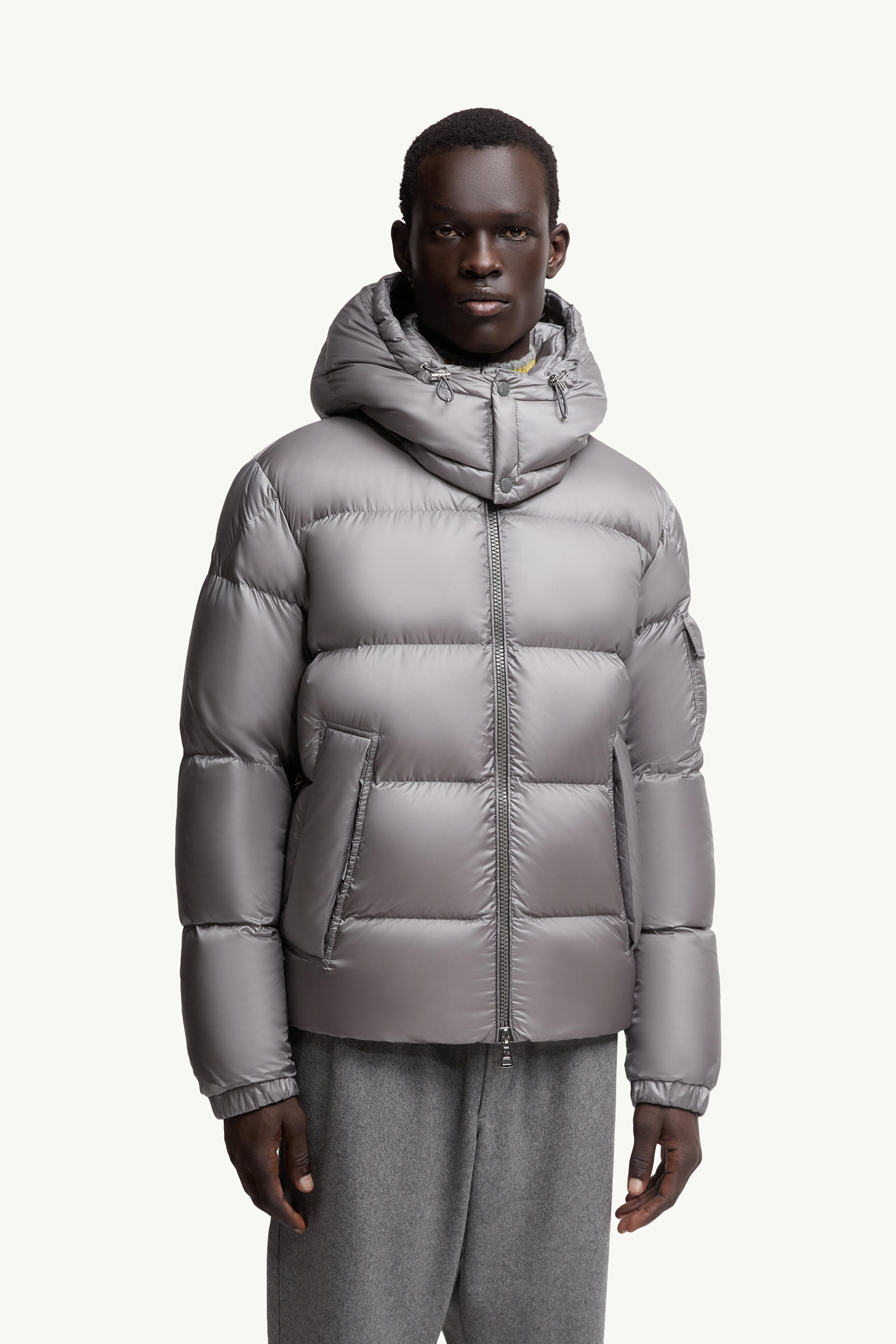 Couyere連帽短身羽絨外套 男士 灰色 Moncler 3