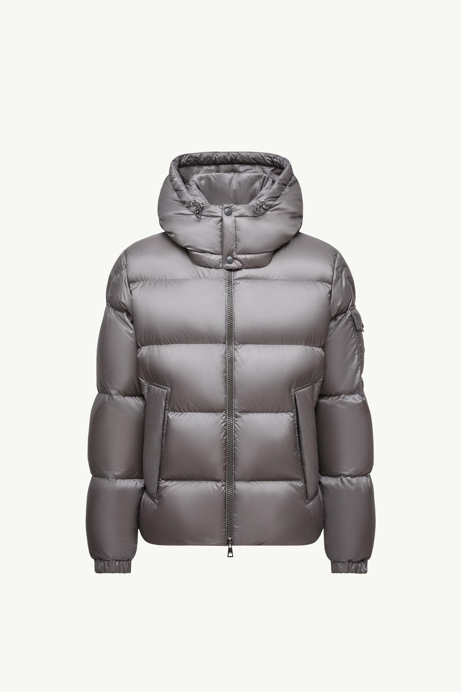Gray Couyere Hooded Short Down Jacket - Short Down Jackets for Men