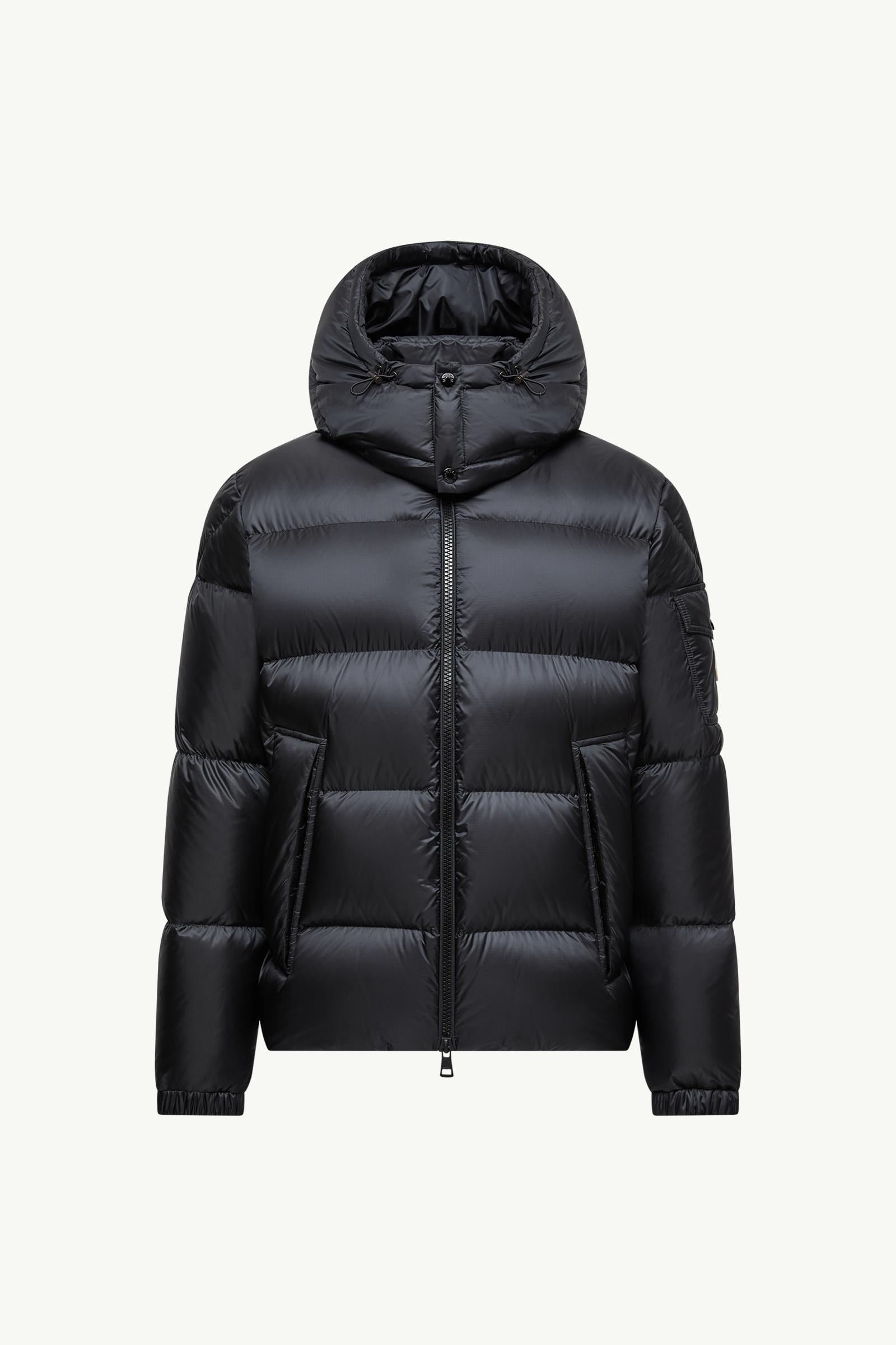Black Couyere Hooded Short Down Jacket - Short Down Jackets