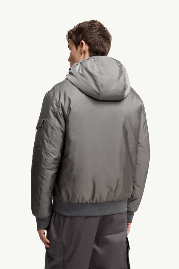Poiliot Hooded Short Down Jacket Men Gray Moncler 4