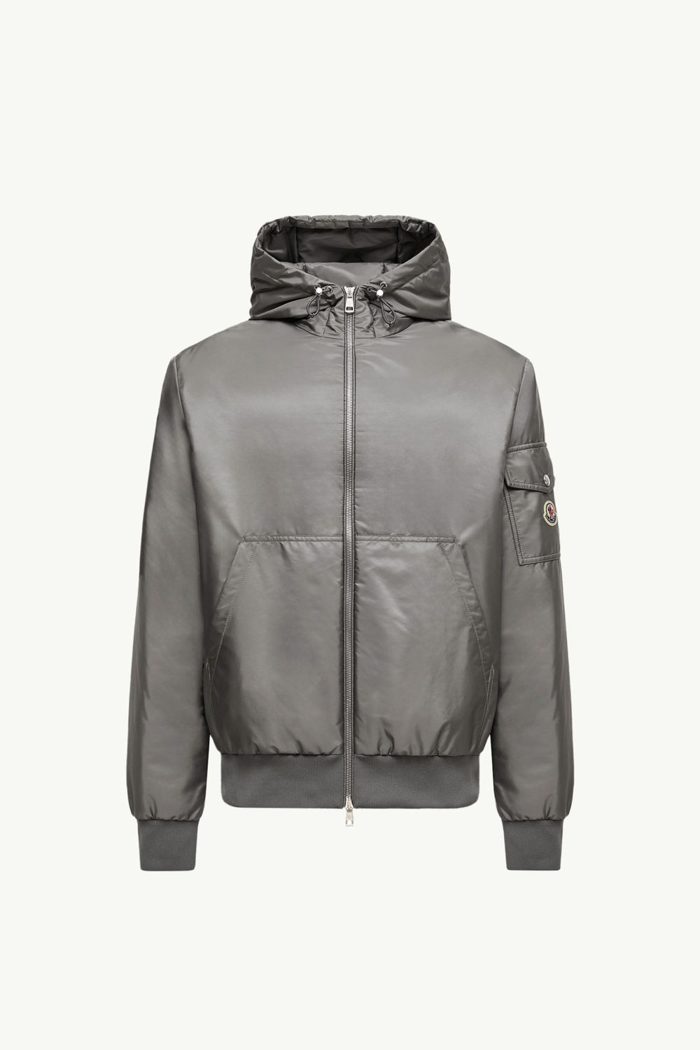 Poiliot Hooded Short Down Jacket Men Gray Moncler 2