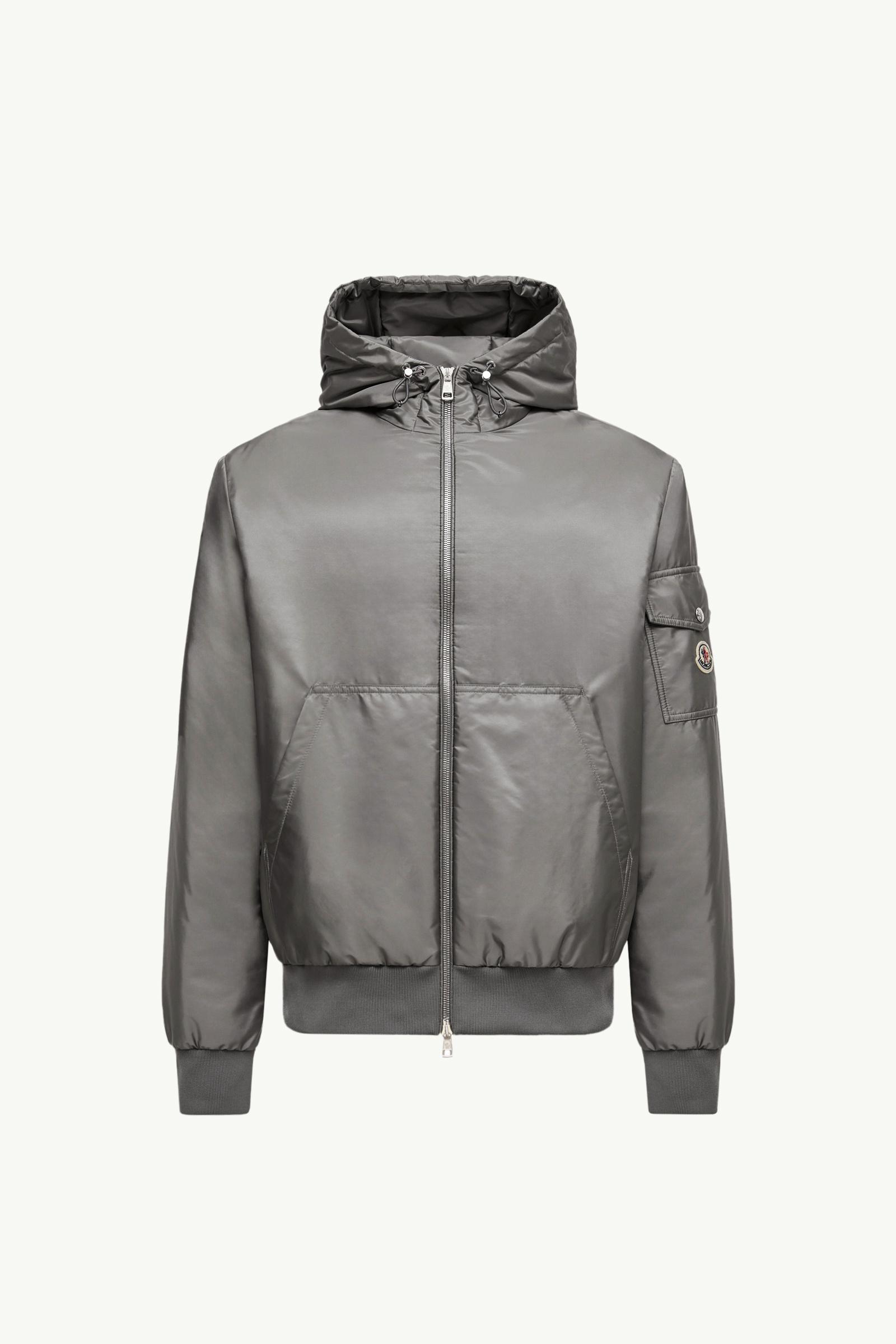 Grey Poiliot Hooded Short Down Jacket - Short Down Jackets for Men