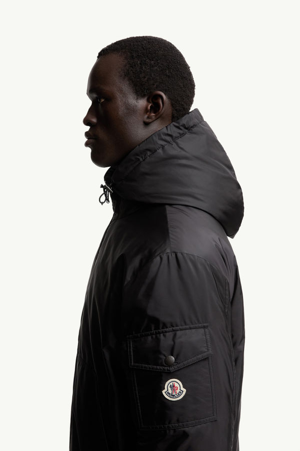 Poiliot kurze Daunenjacke mit Kapuze Herren Schwarz Moncler 1