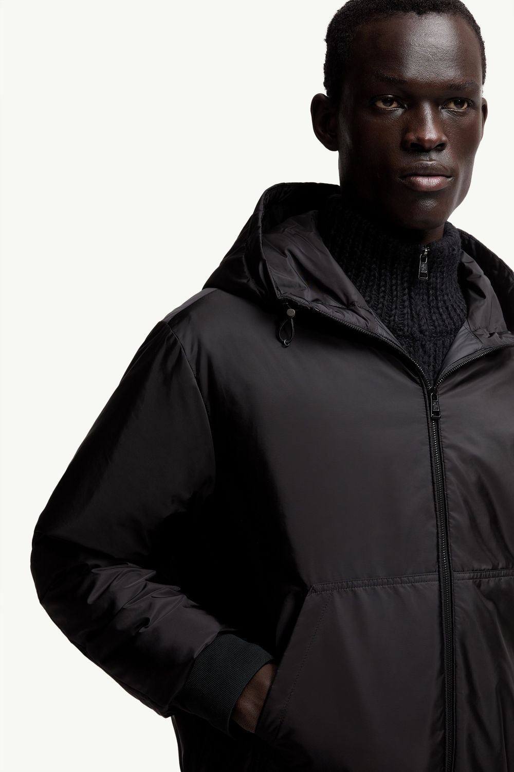 Poiliot Hooded Short Down Jacket Men Black Moncler 5