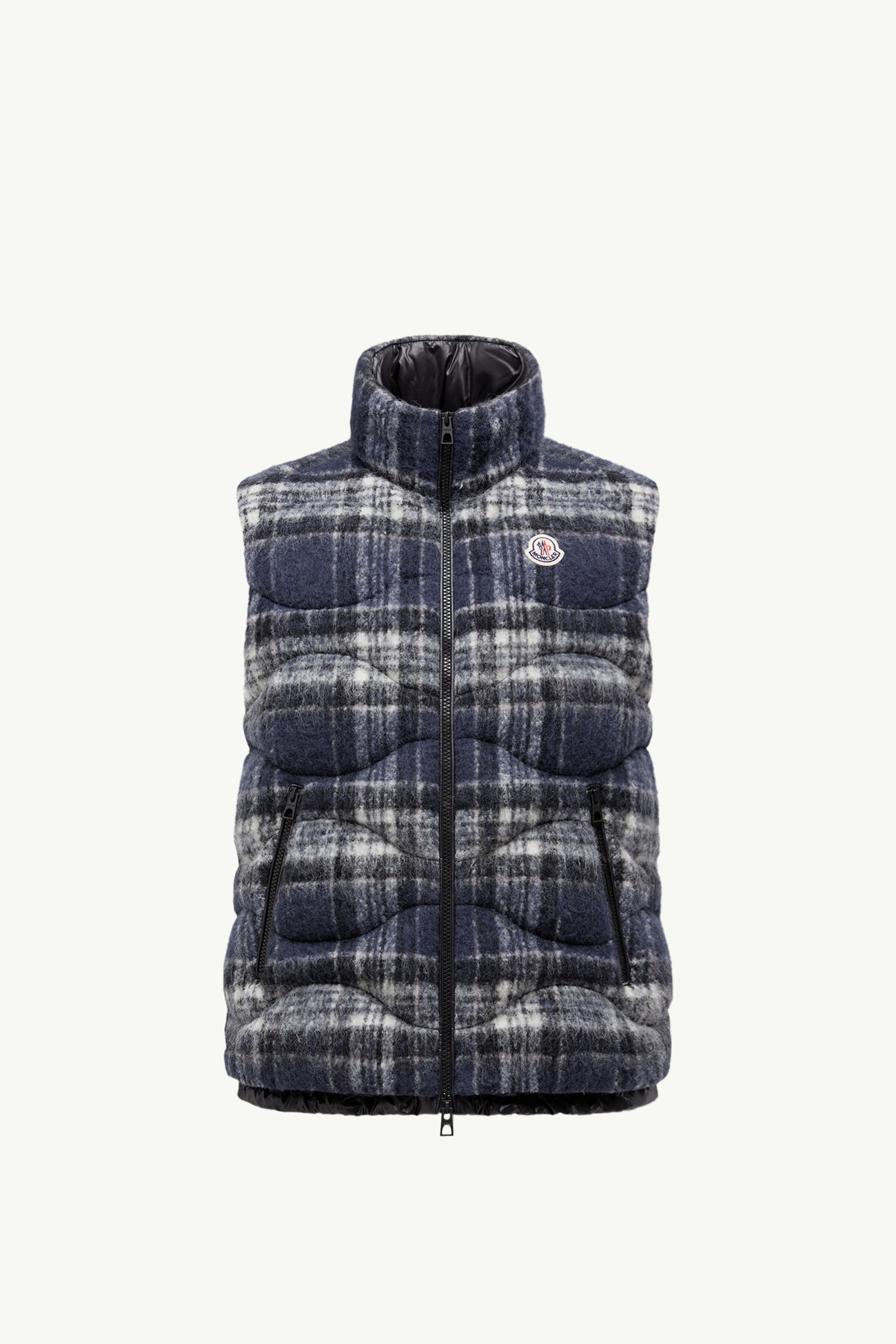 Chaleco plumífero de lana con acolchado geométrico Sfakia Hombre Azul & Negro Moncler 2