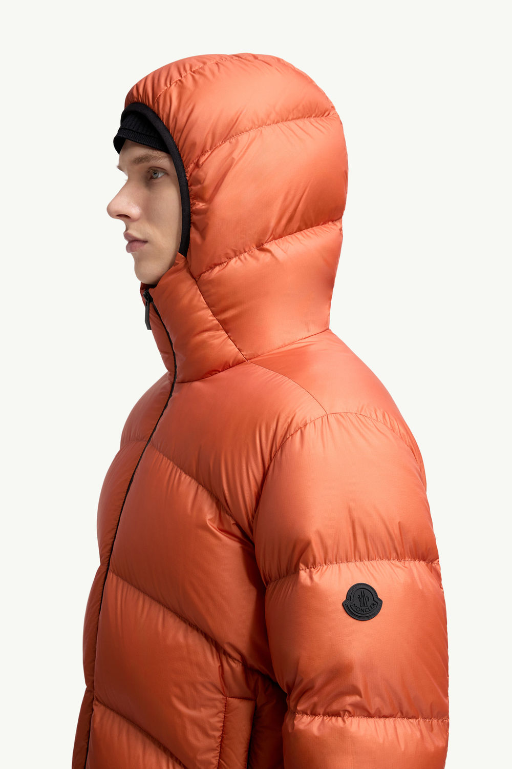 Fulcran Hooded Short Down Jacket Men Dark Orange Moncler 1