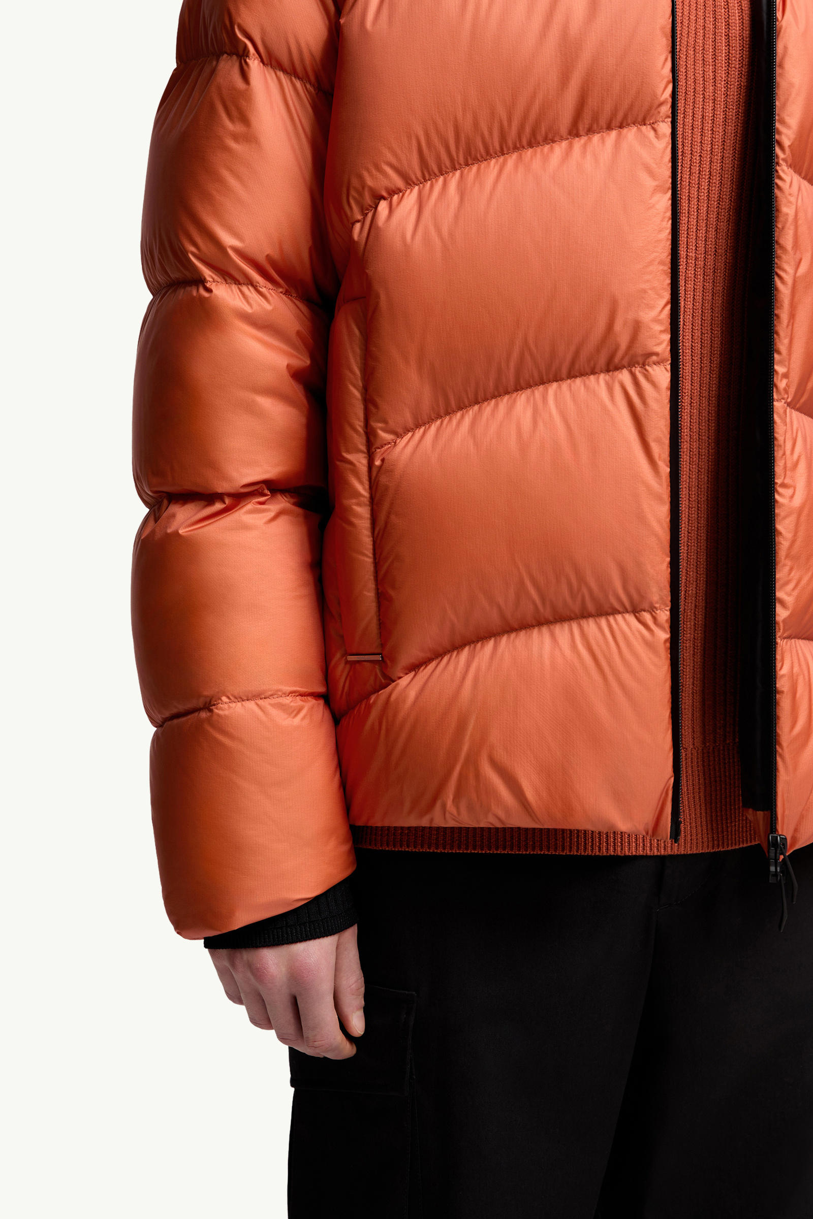 Fulcran Hooded Short Down Jacket Men Dark Orange Moncler 5