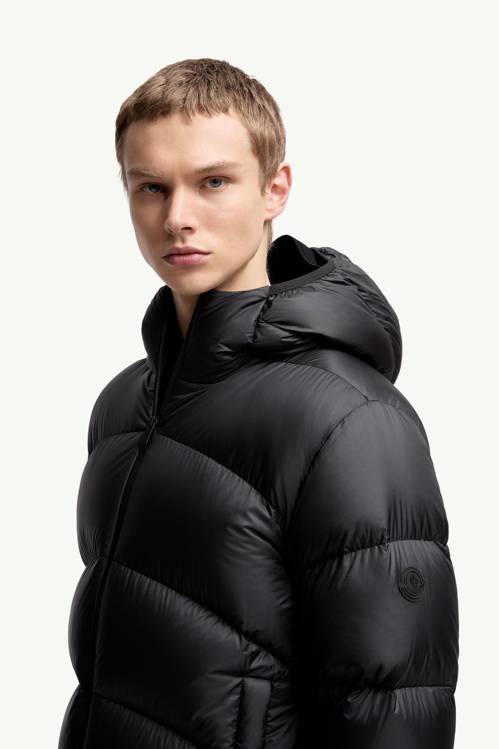 Black Fulcran Hooded Short Down Jacket - Short Down Jackets for