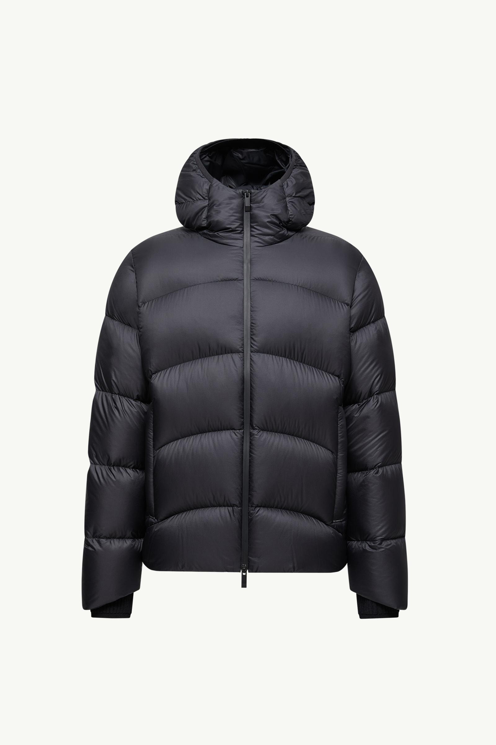 Black Fulcran Hooded Short Down Jacket - Short Down Jackets for