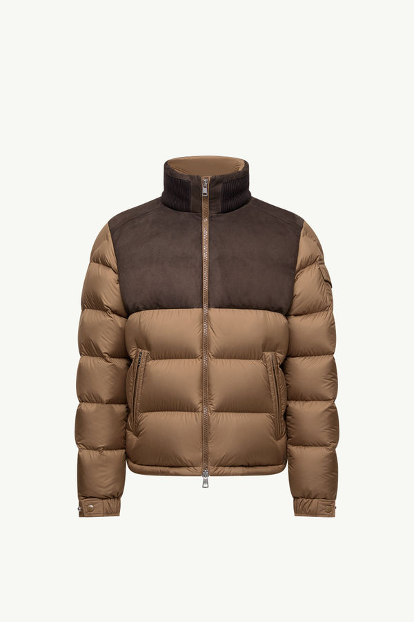 Cheverny Suede Short Down Jacket Men Beige Moncler 2